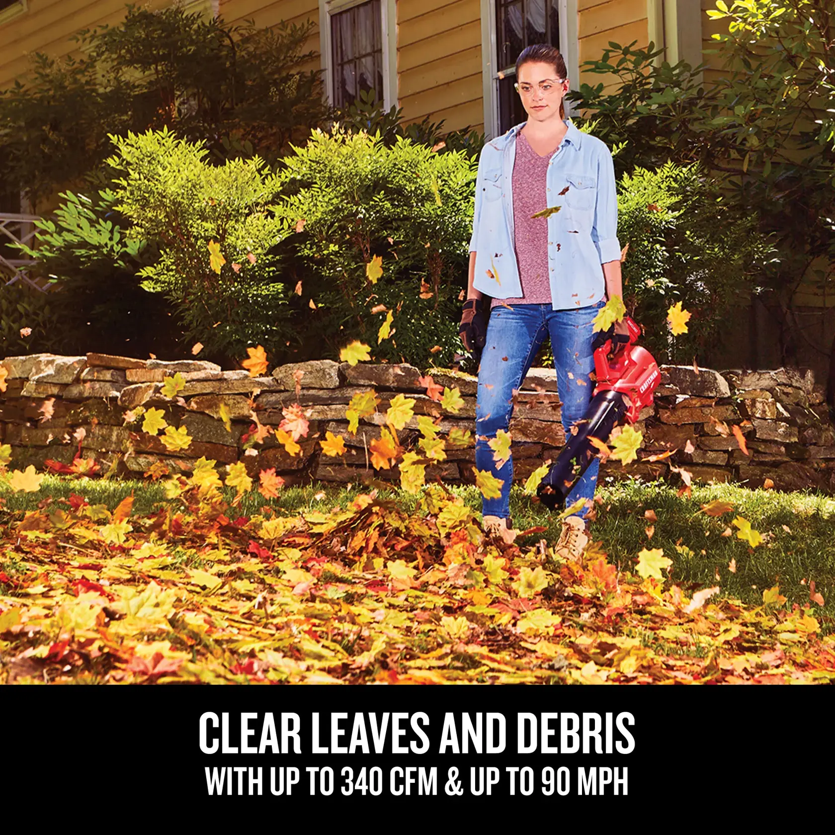 Graphic of CRAFTSMAN Leaf Blowers highlighting product features