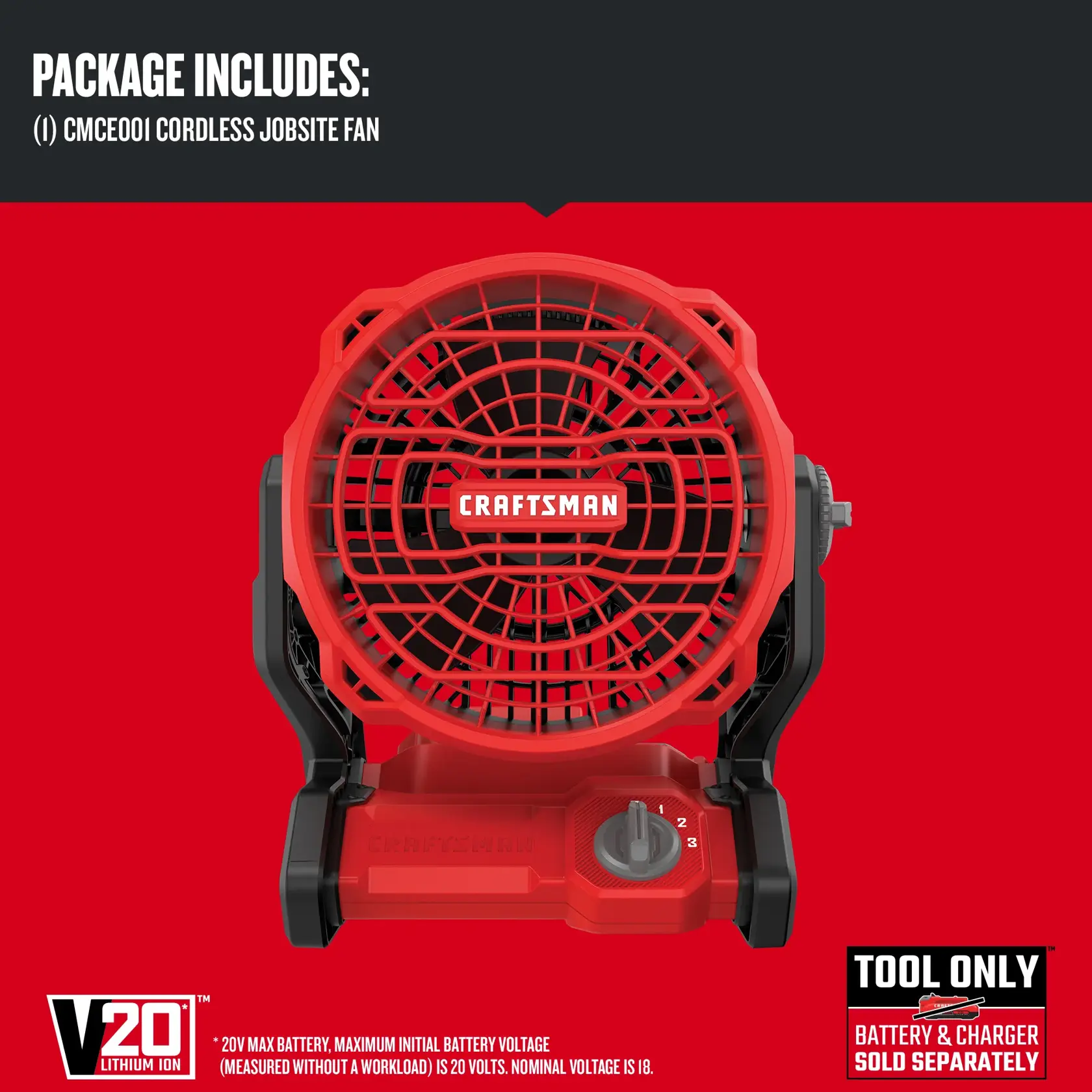 Graphic of CRAFTSMAN Heating & Cooling: Fans highlighting product features
