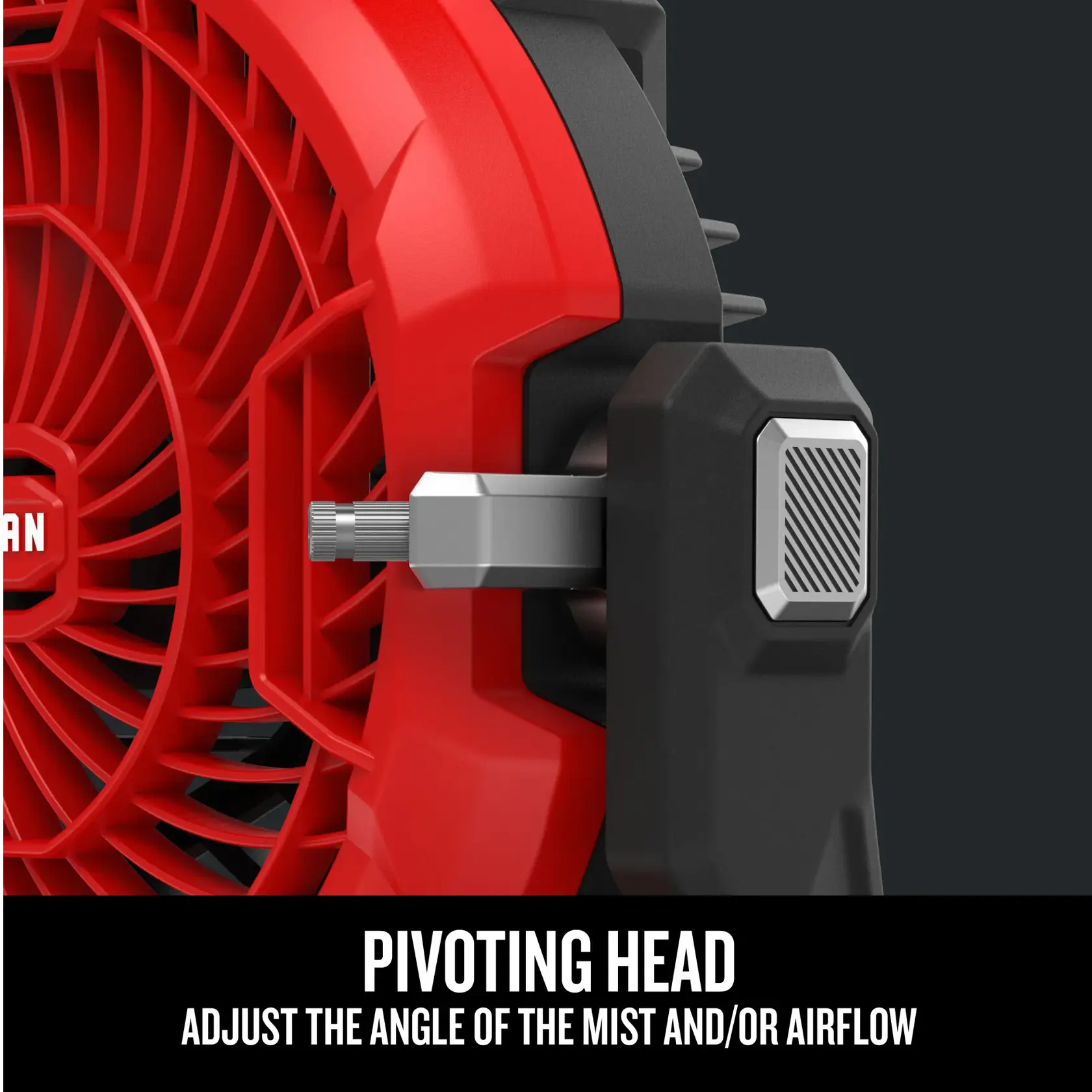 Misting Fan pivoting head carousel graphic