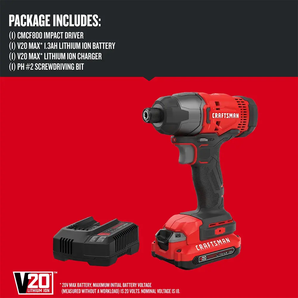 Graphic of CRAFTSMAN Drills: Impact Driver highlighting product features