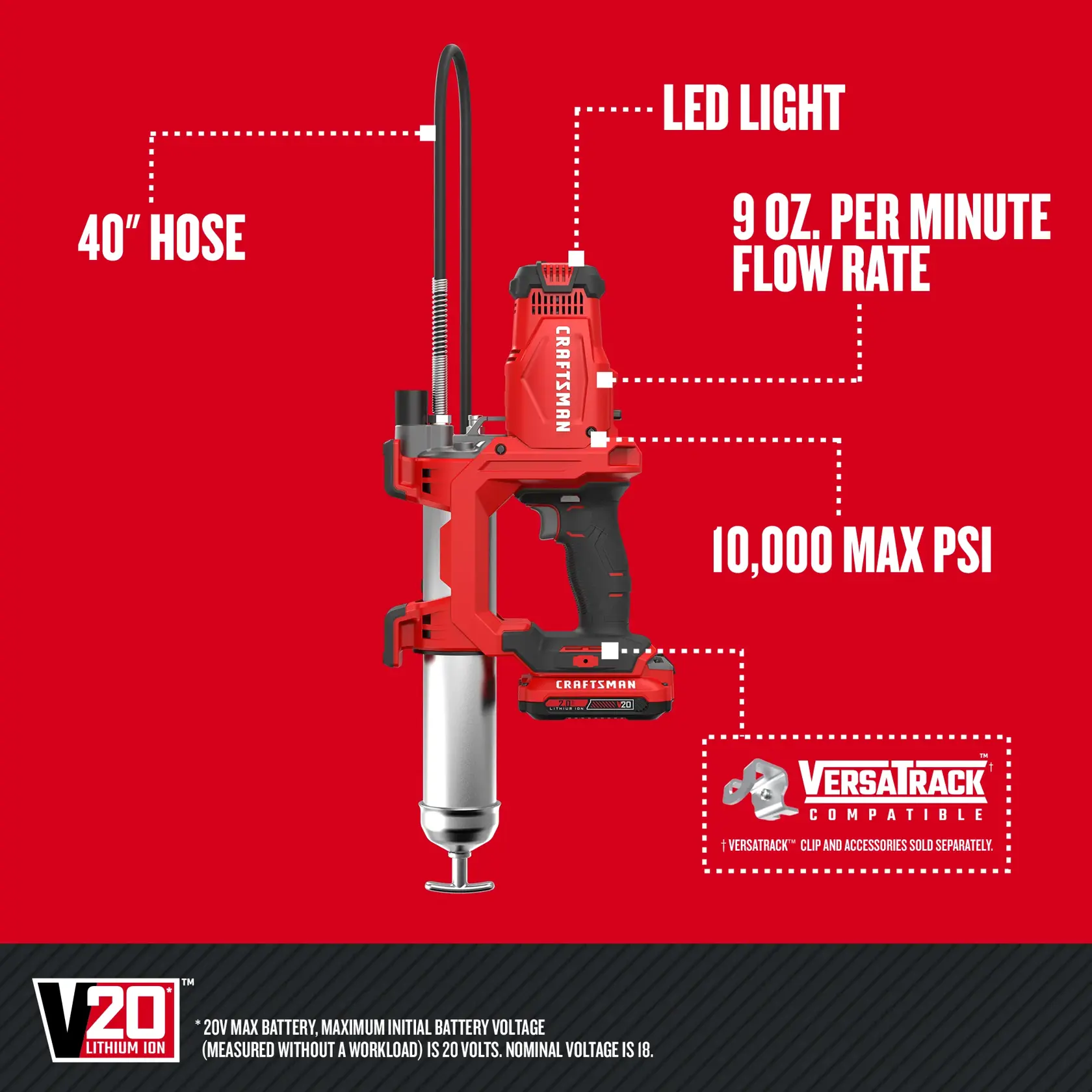 CRAFTSMAN V20 Grease Gun
