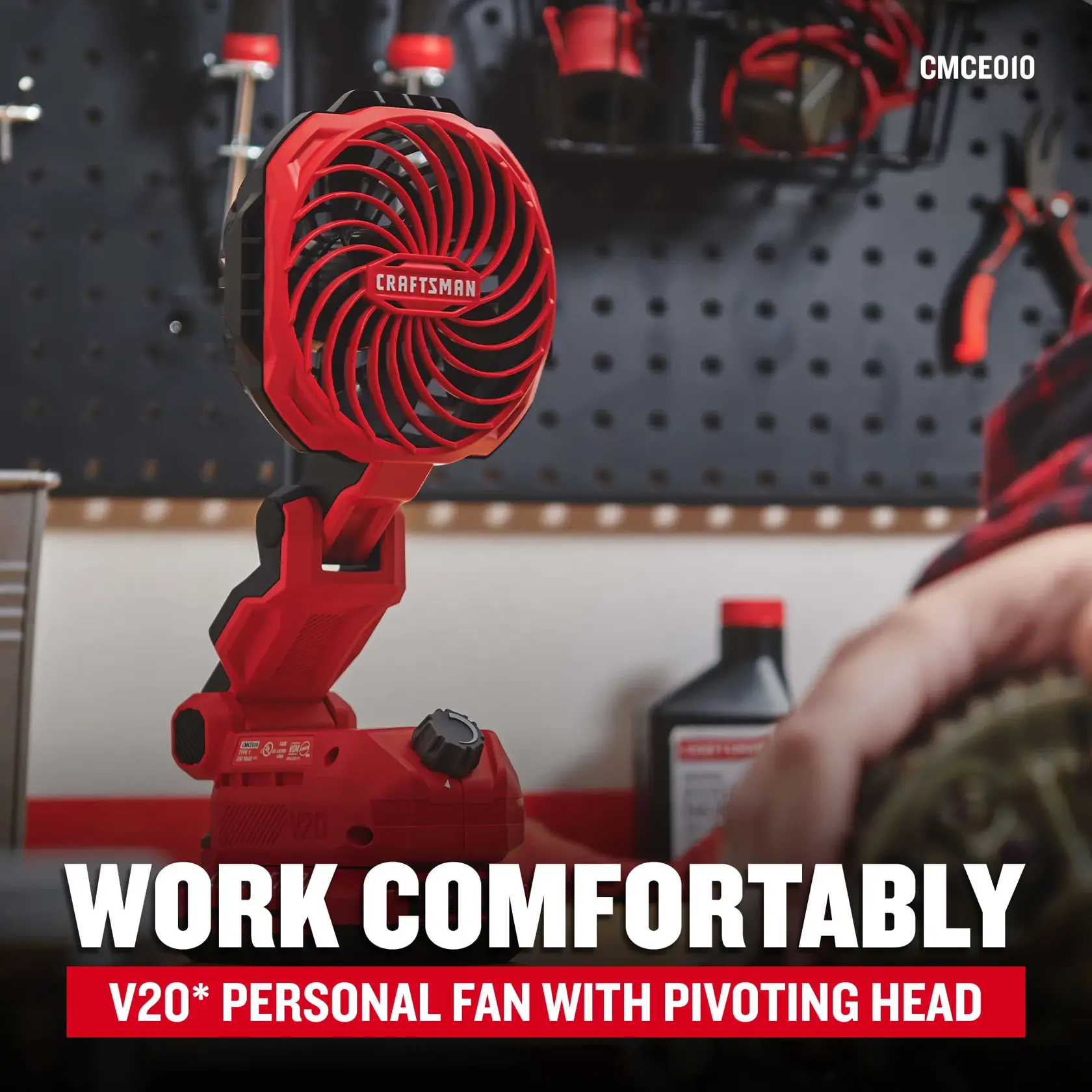 CRAFTSMAN V20 eight-tool cordless combo kit personal fan
