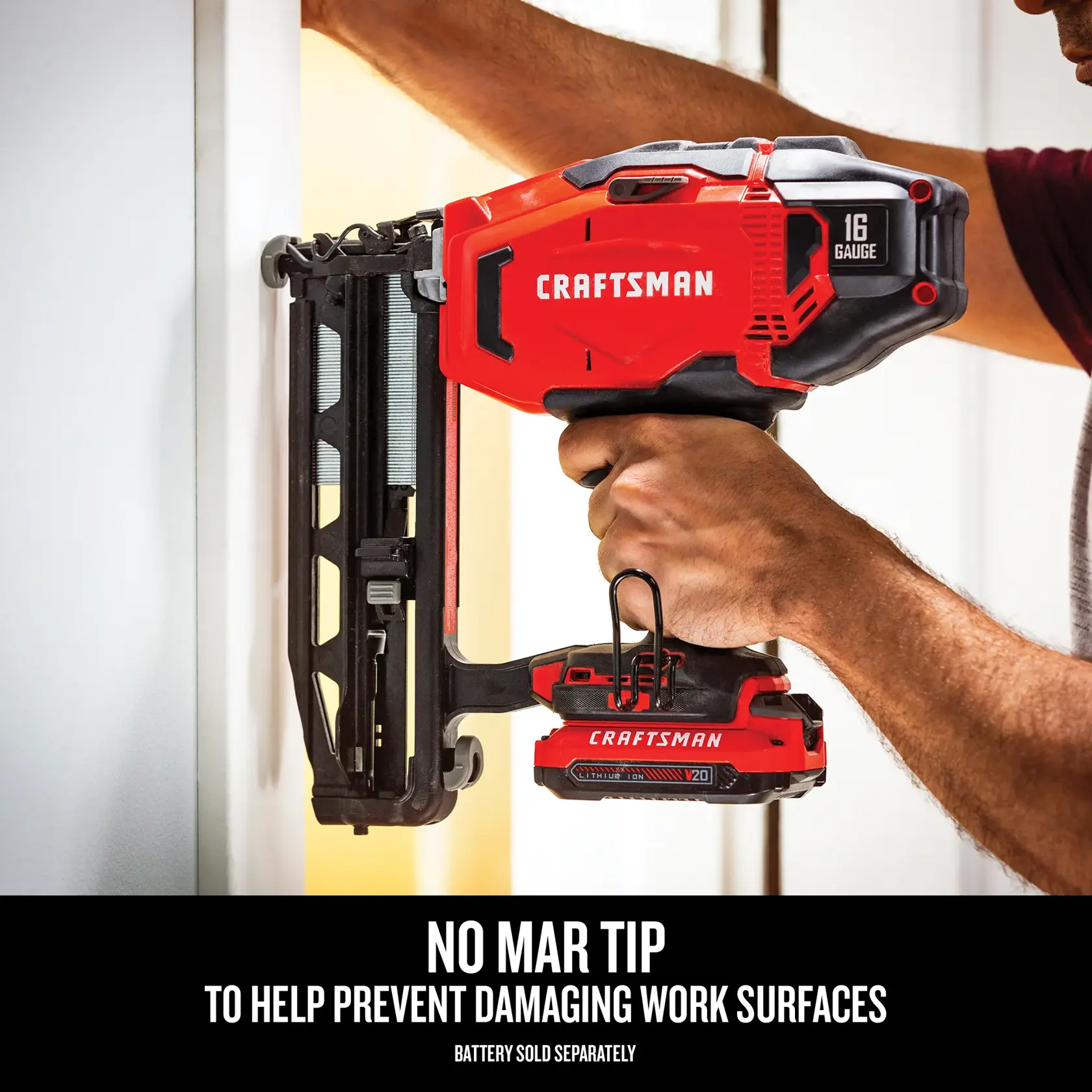 Graphic of CRAFTSMAN Nailer: Finishing highlighting product features
