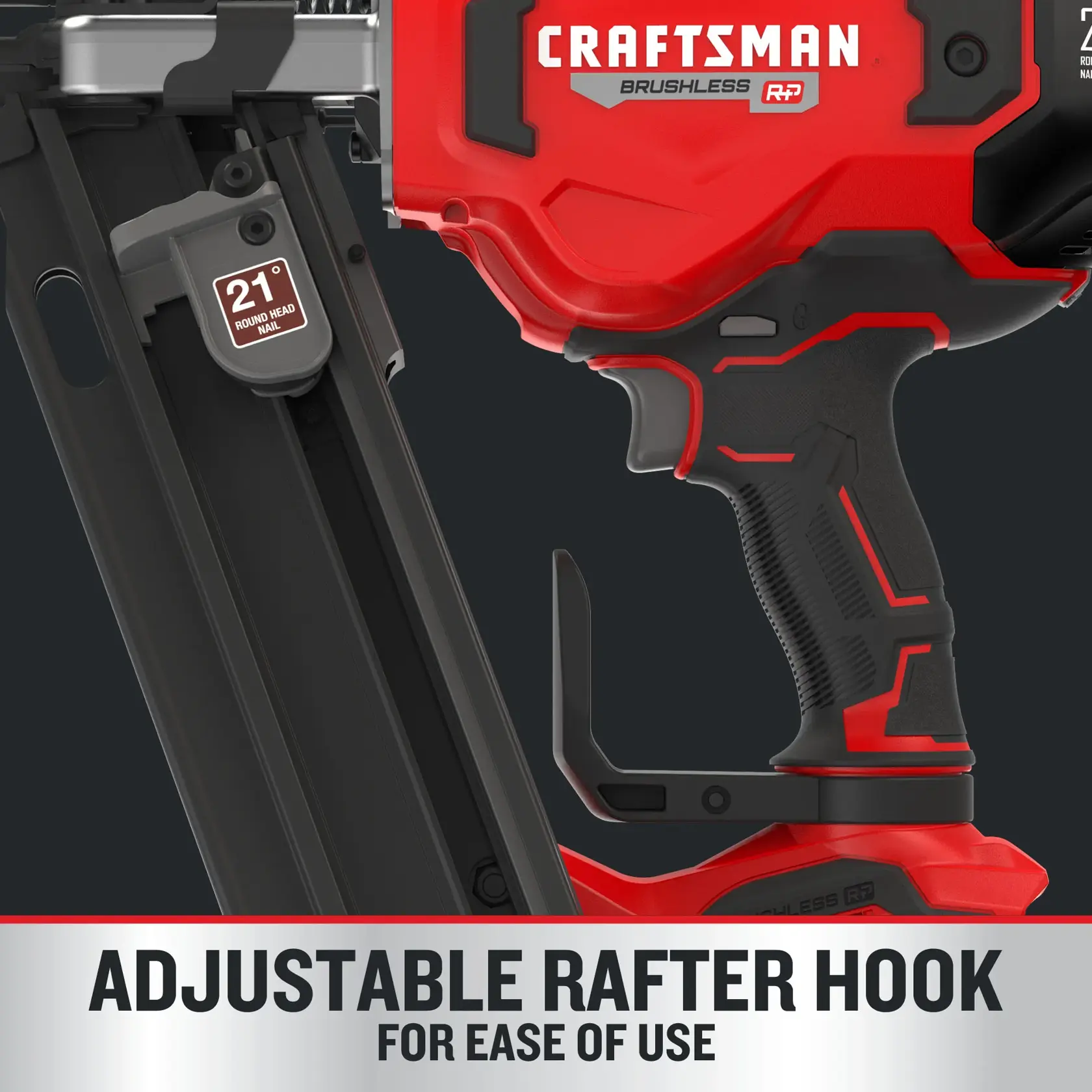 Graphic of CRAFTSMAN Nailer: Framing highlighting product features