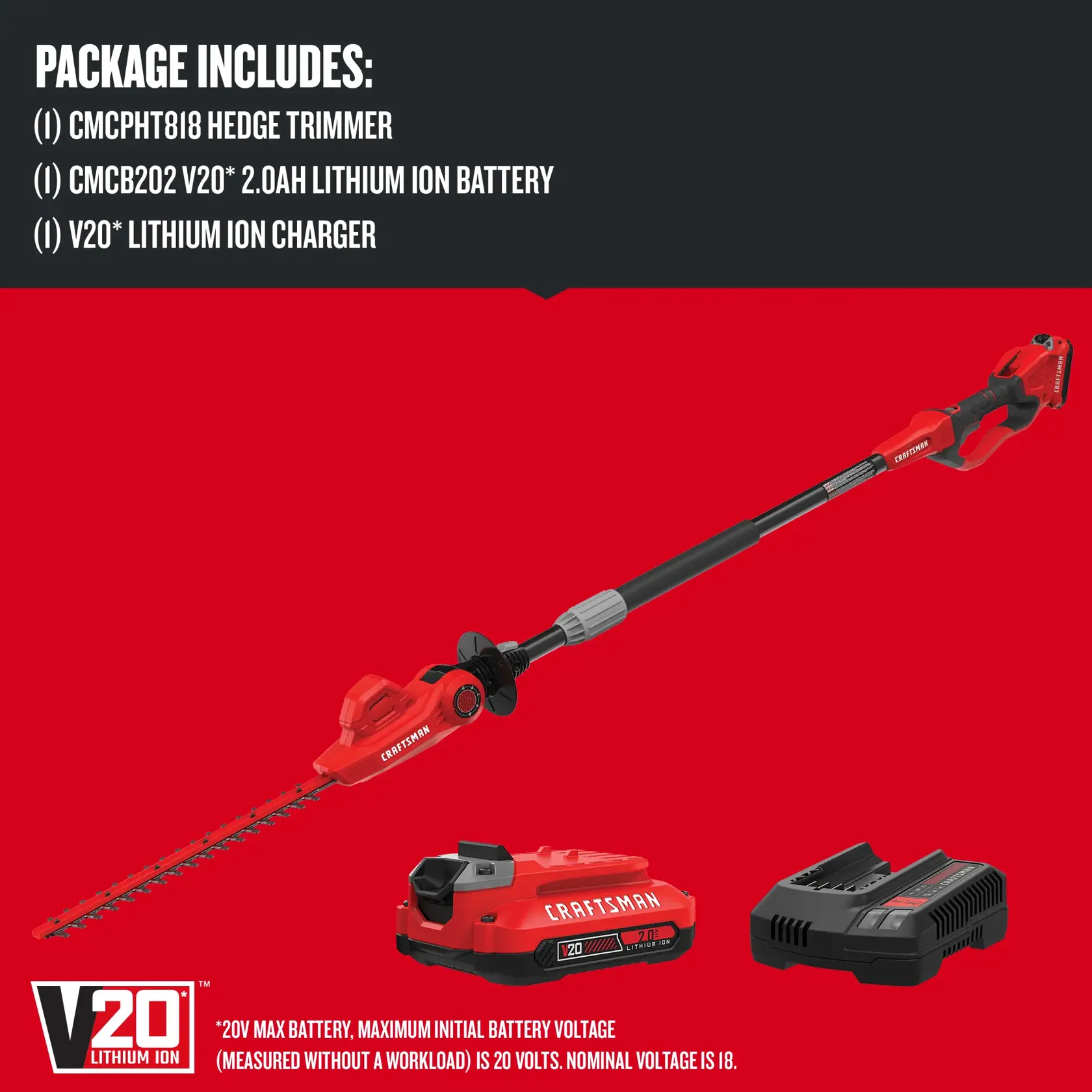 Graphic of CRAFTSMAN Pole Saws highlighting product features
