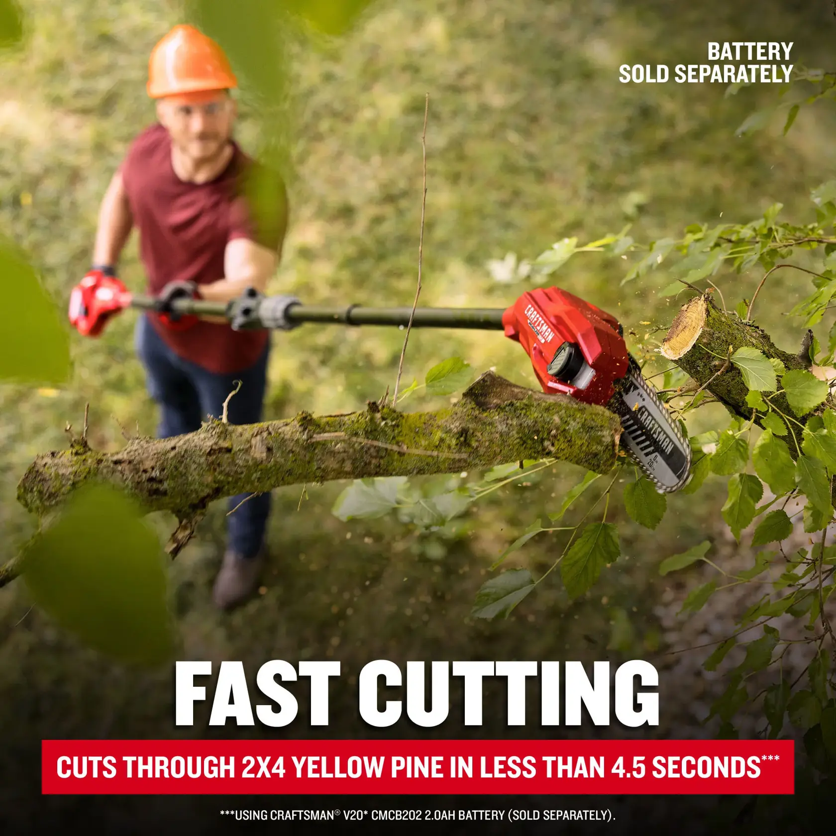 CRAFTSMAN V20* BRUSHLESS RP Pole Saw Fast Cutting