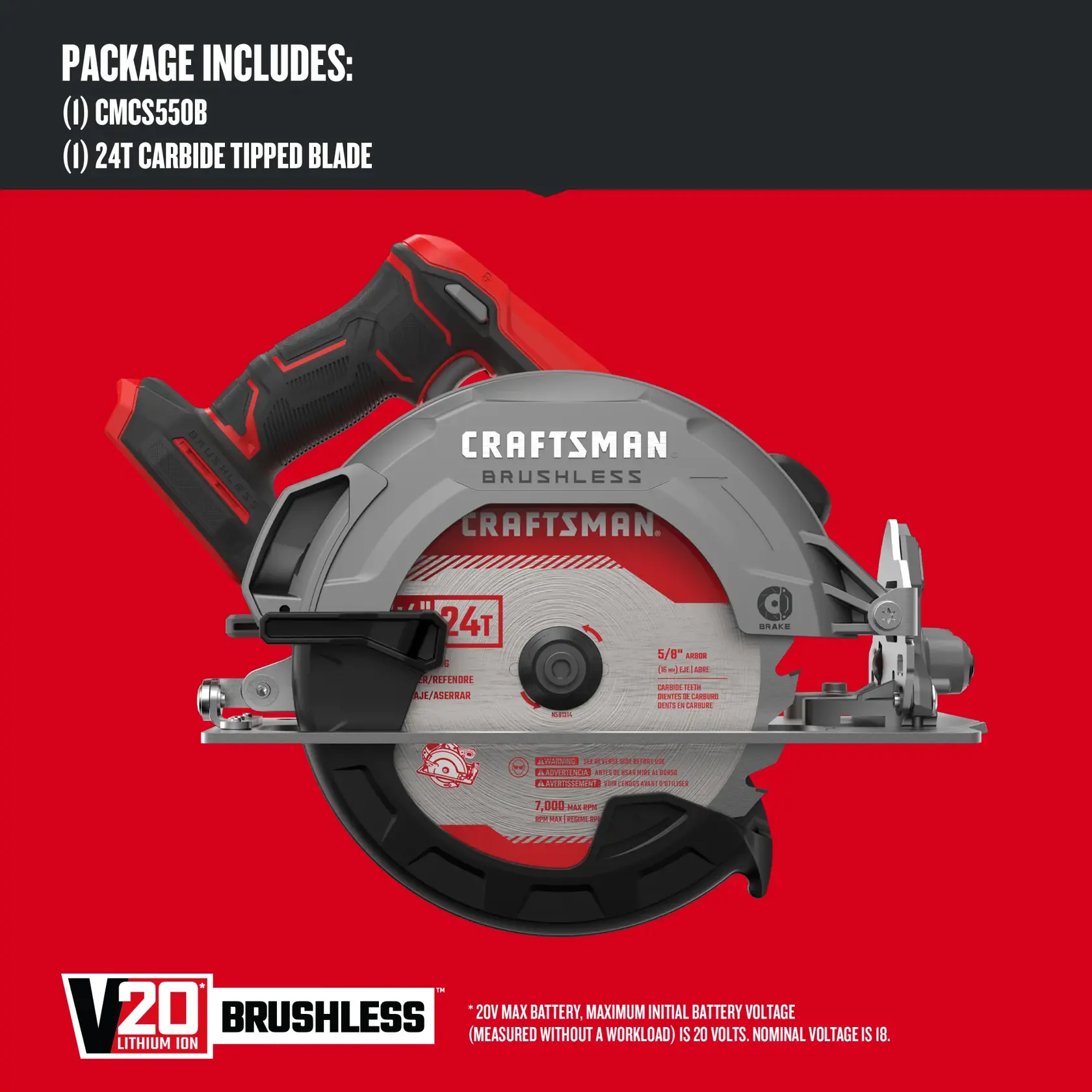 Graphic of CRAFTSMAN Circular Saws highlighting product features