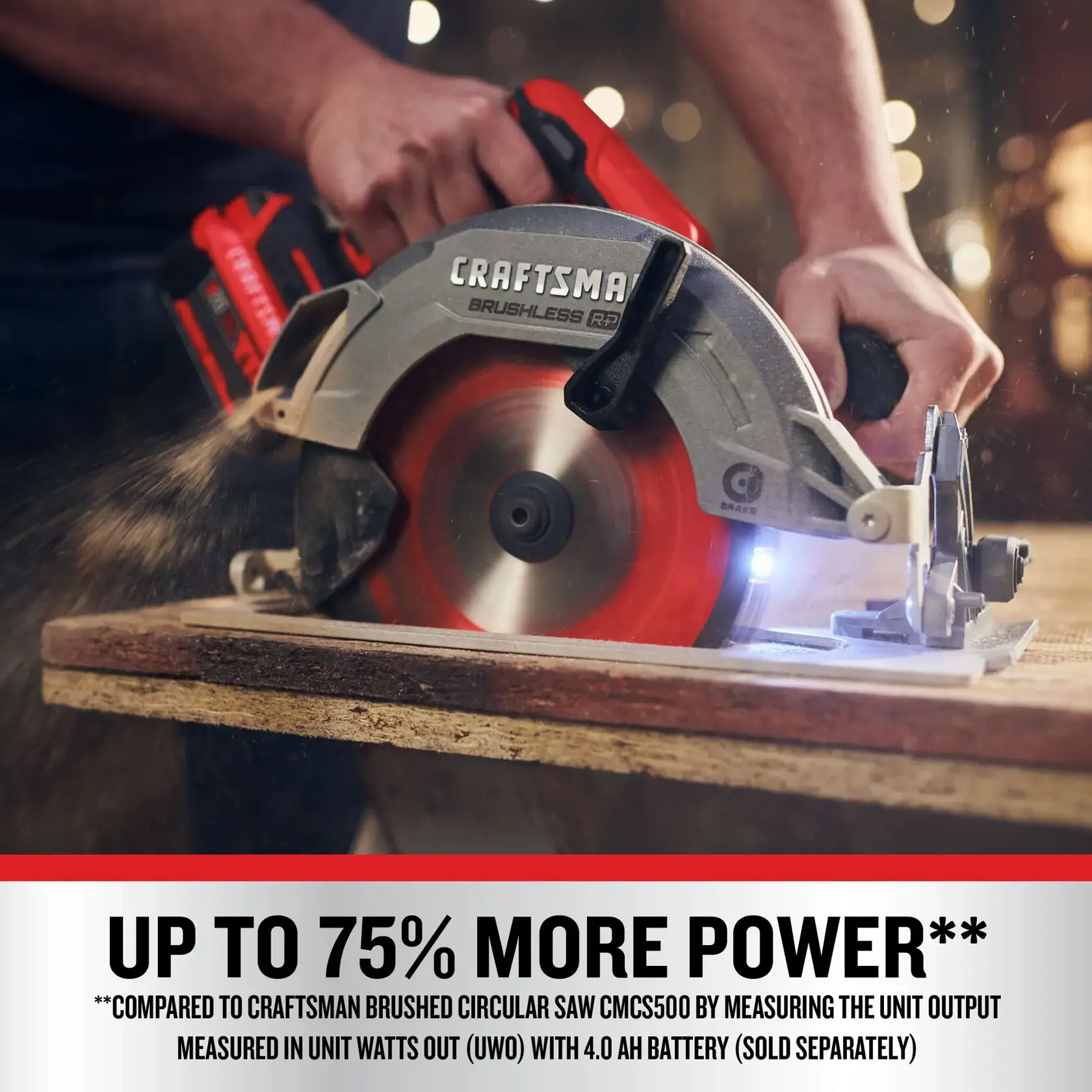 V20 Brushless RP Circular Saw Saw (Tool Only) On dark background
