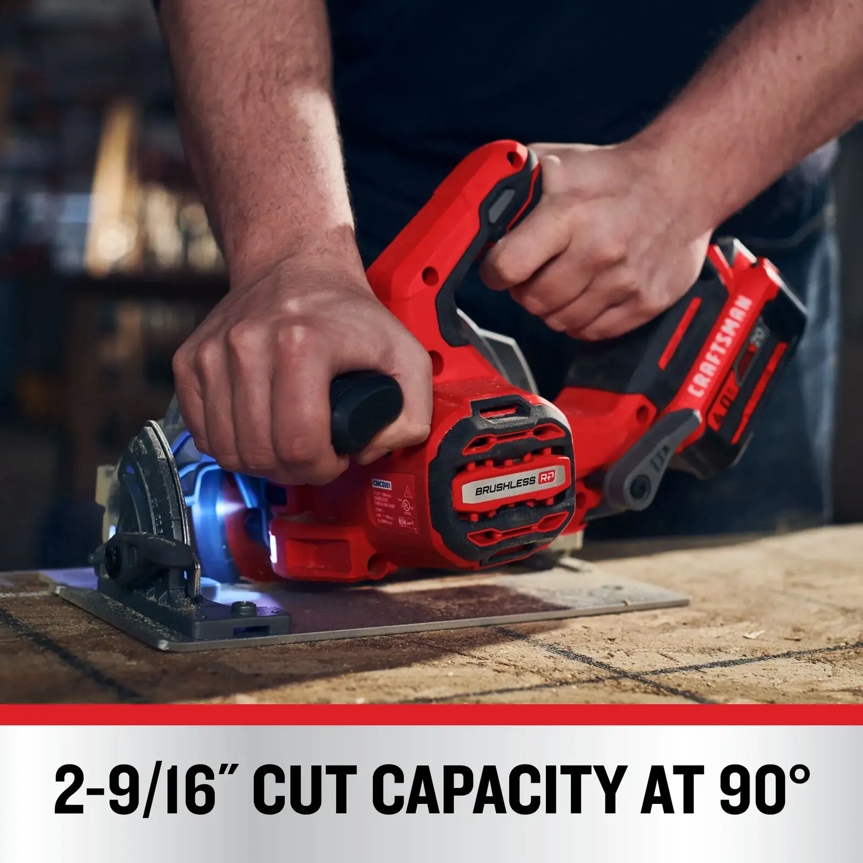 V20 Brushless RP Circular Saw Saw (Tool Only) On dark background