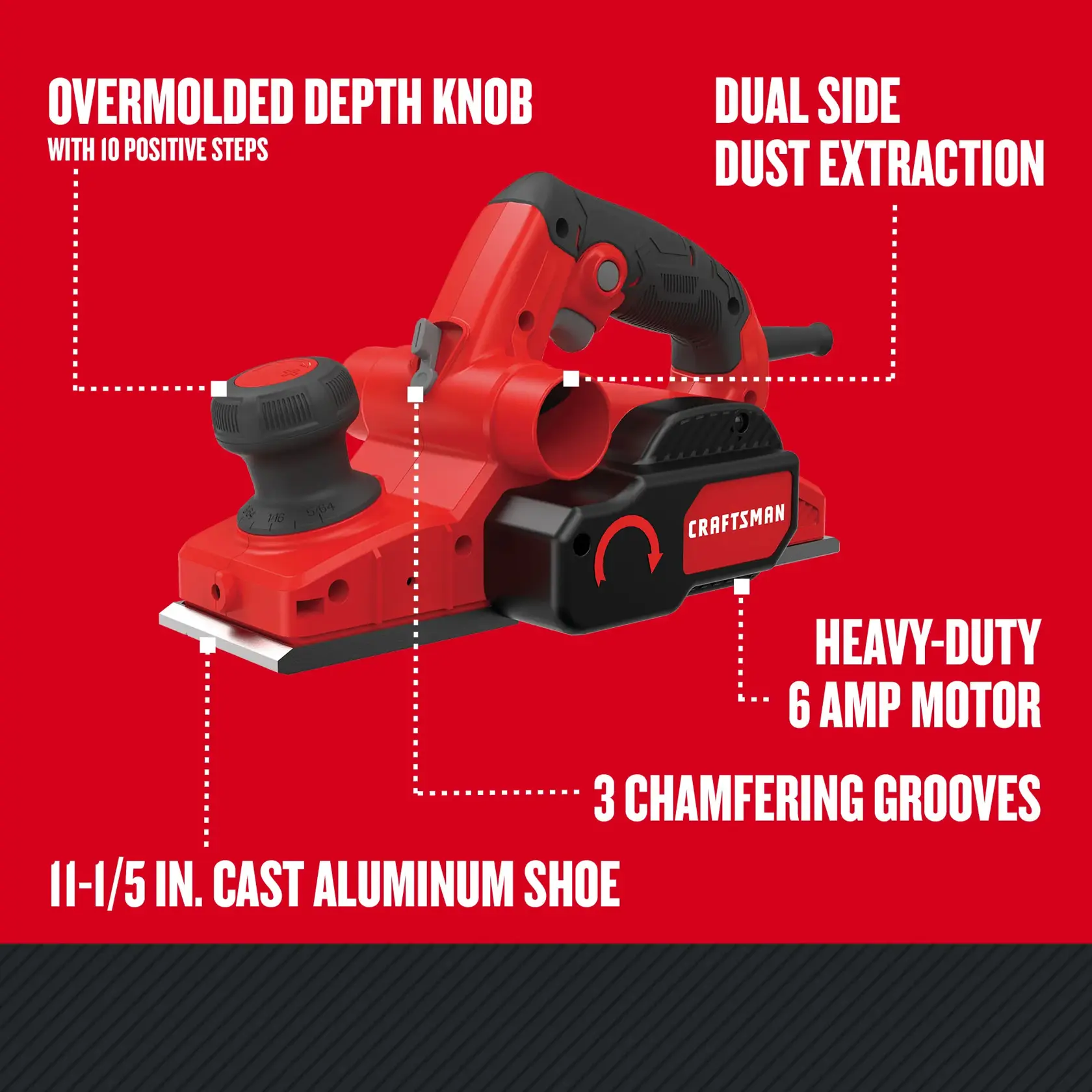 Graphic of CRAFTSMAN Blades: Planer & Jointer highlighting product features