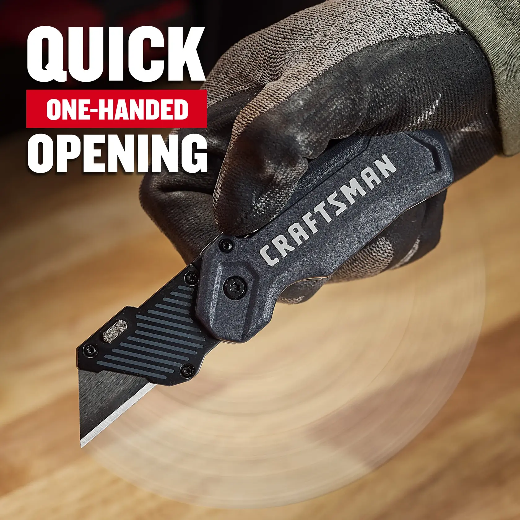 CRAFTSMAN® Push and Flip Folding Knife Compact Quick open