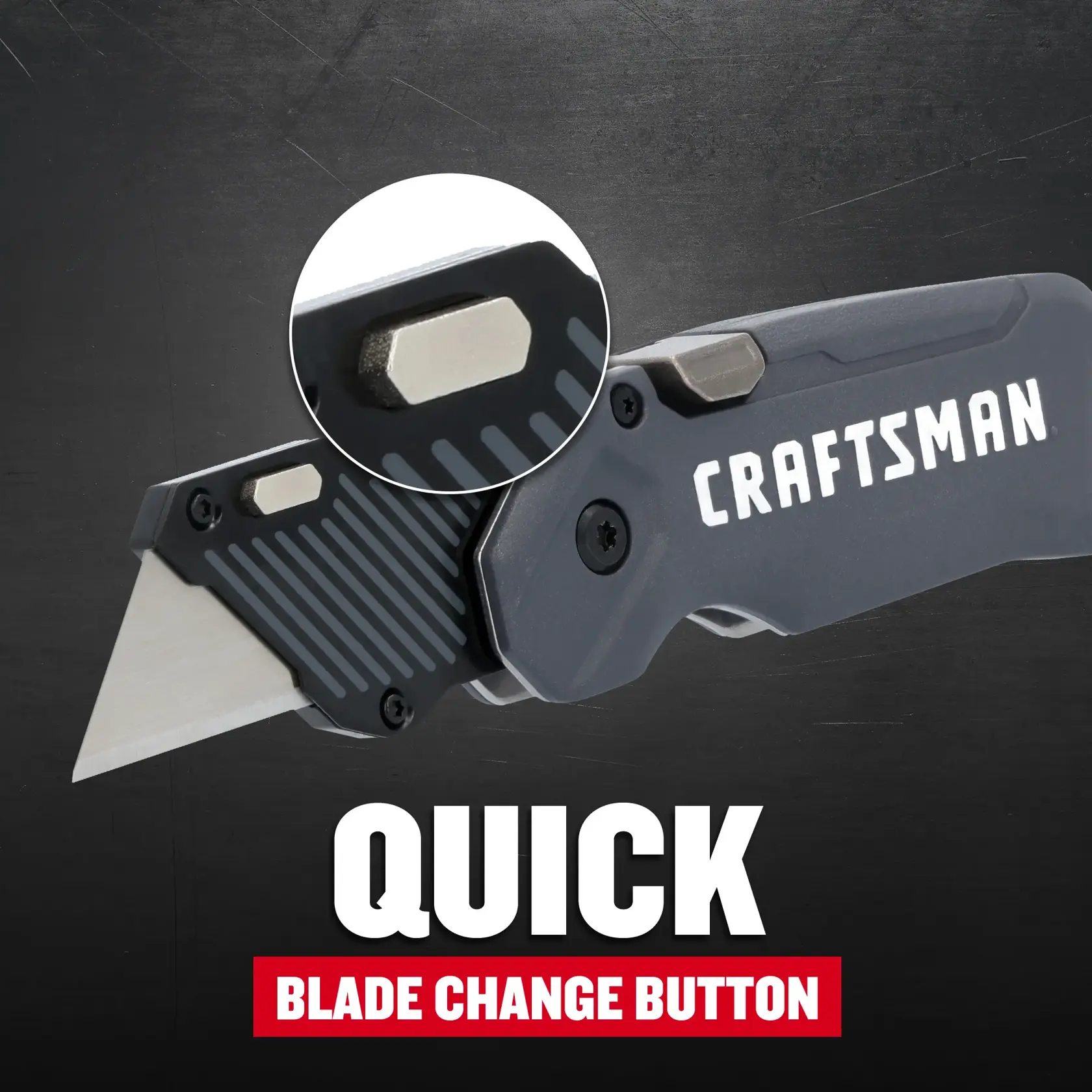 CRAFTSMAN® Push and Flip Folding Knife Compact Blade Change Button