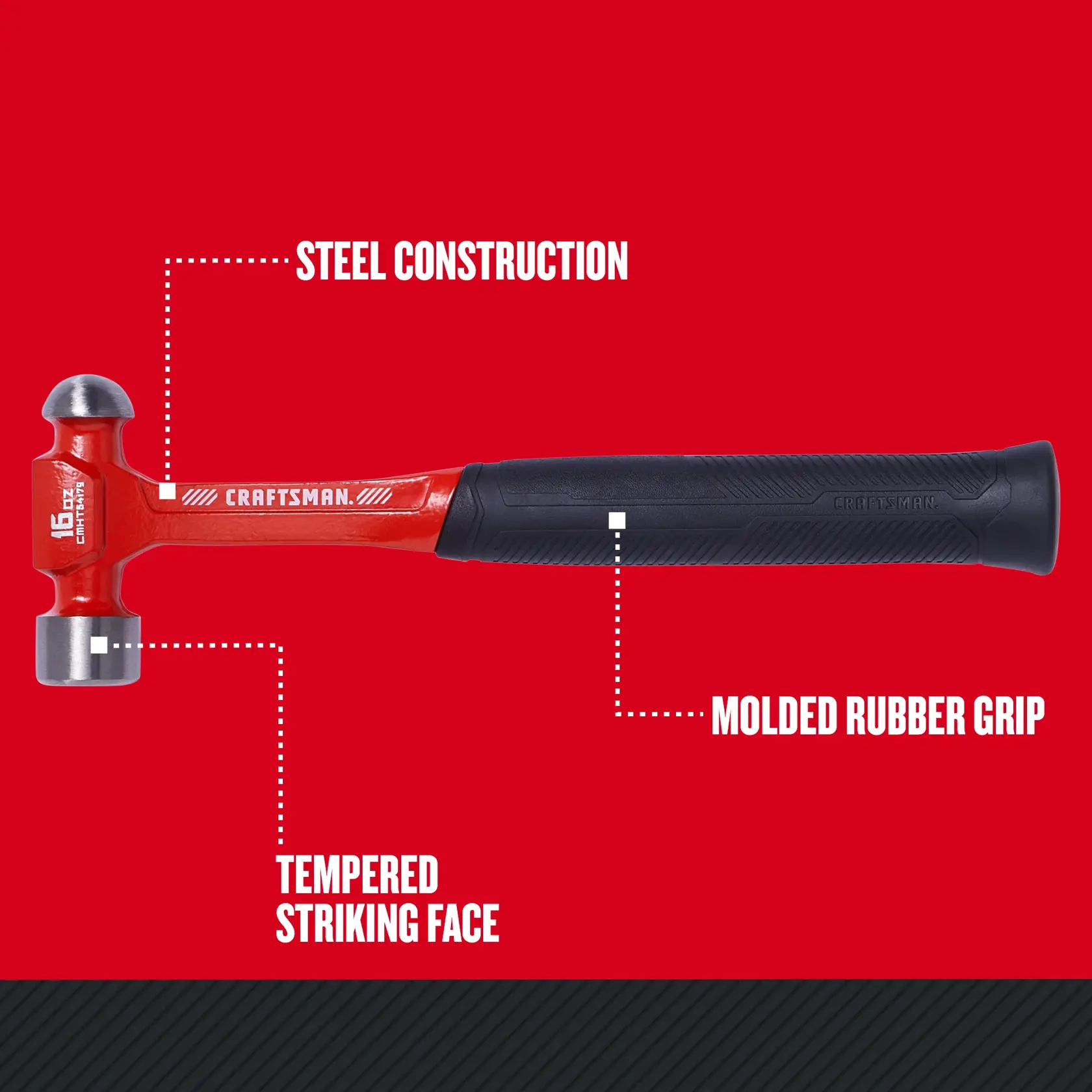 ピーマンまん CRAFTSMAN 8 oz. Steel Ball Peen Hammer