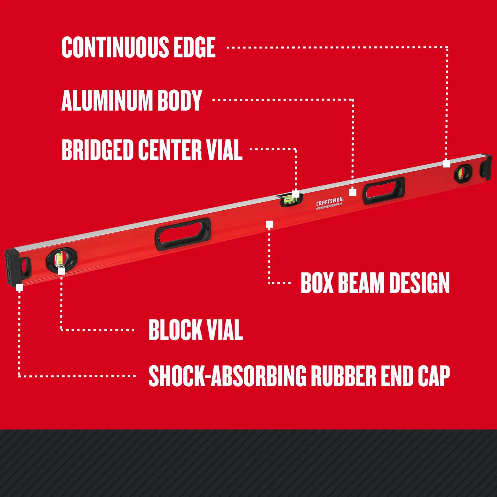 Graphic of CRAFTSMAN Level: Standard highlighting product features