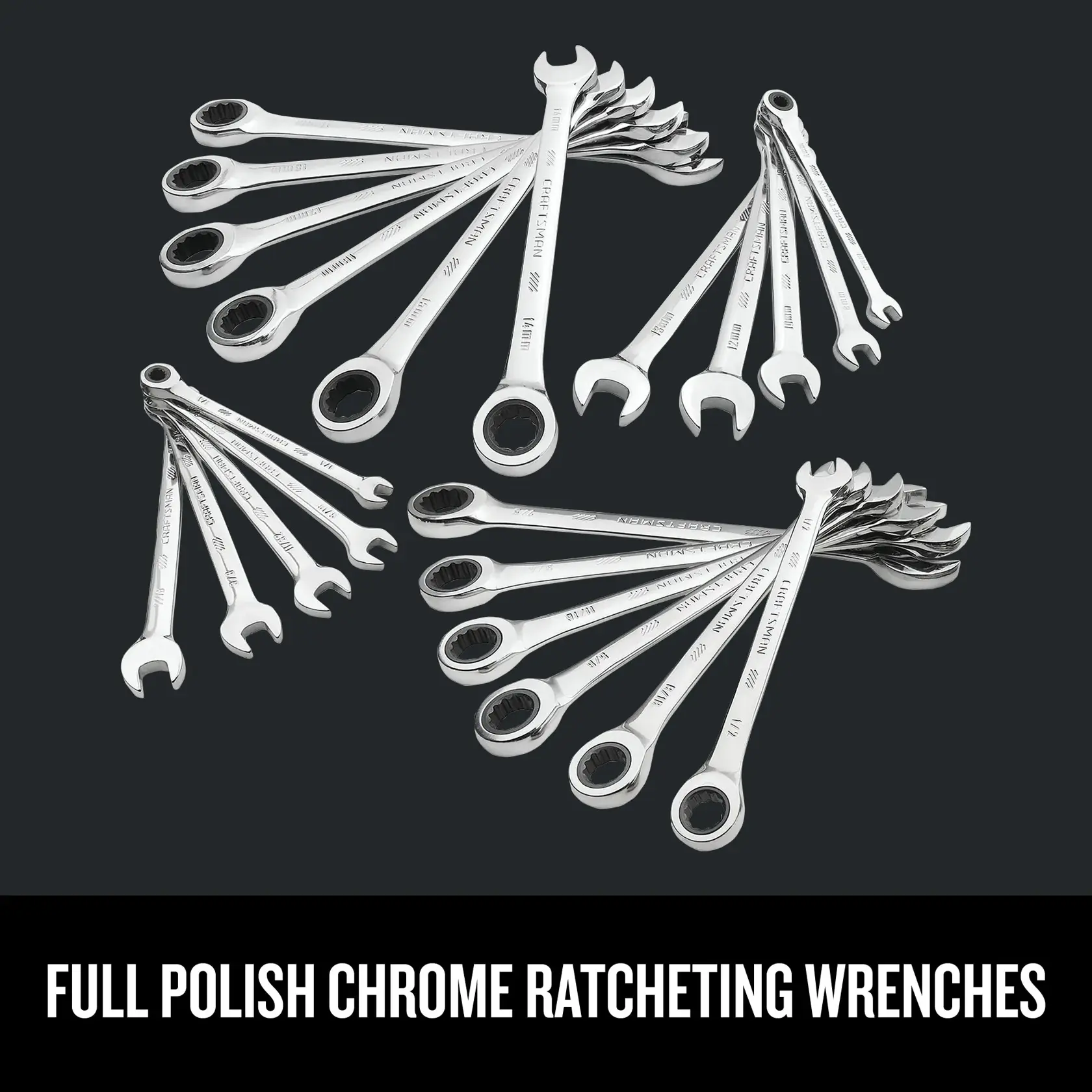 Graphic of CRAFTSMAN Mechanics Tool Set highlighting product features