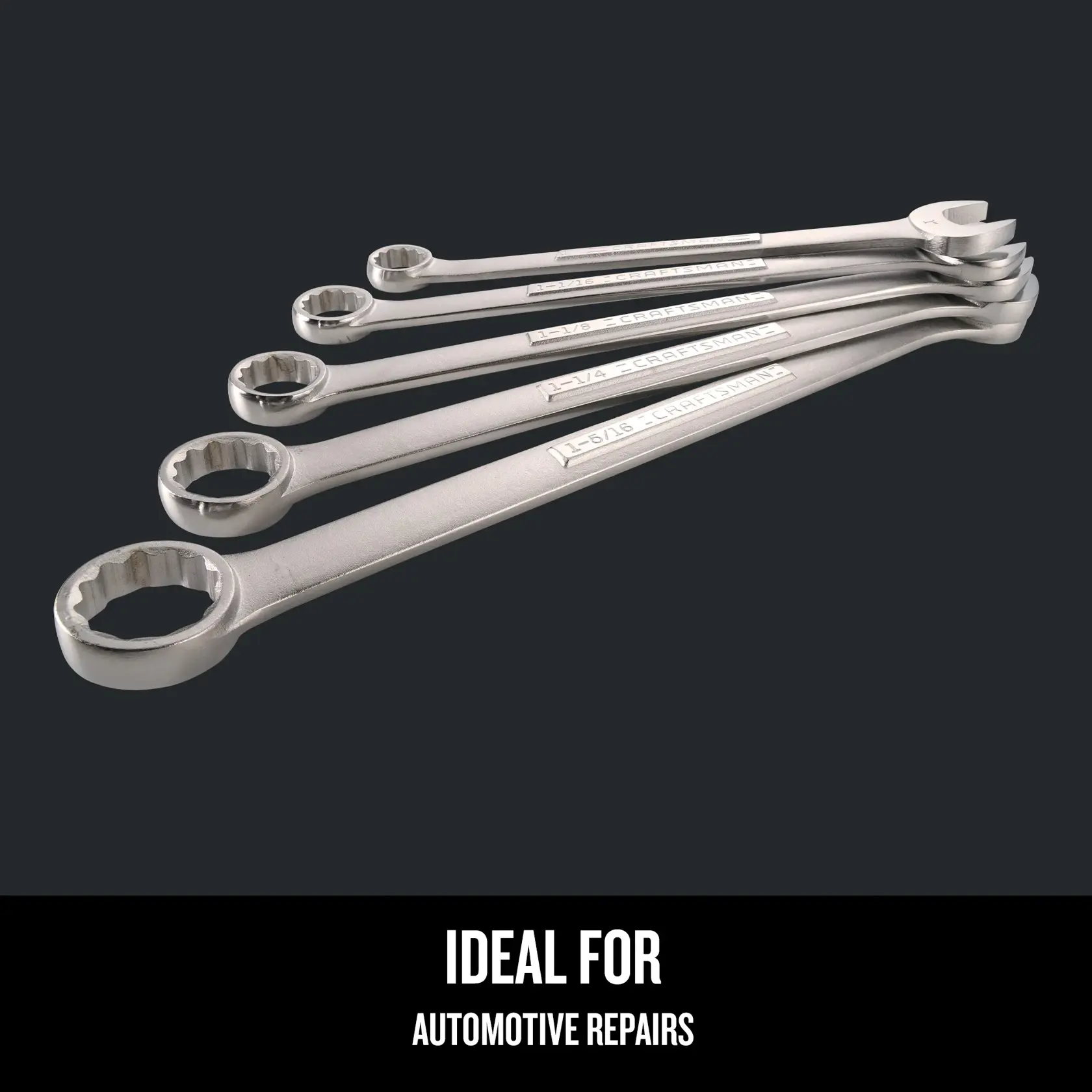 Graphic of CRAFTSMAN Wrenches: Set highlighting product features