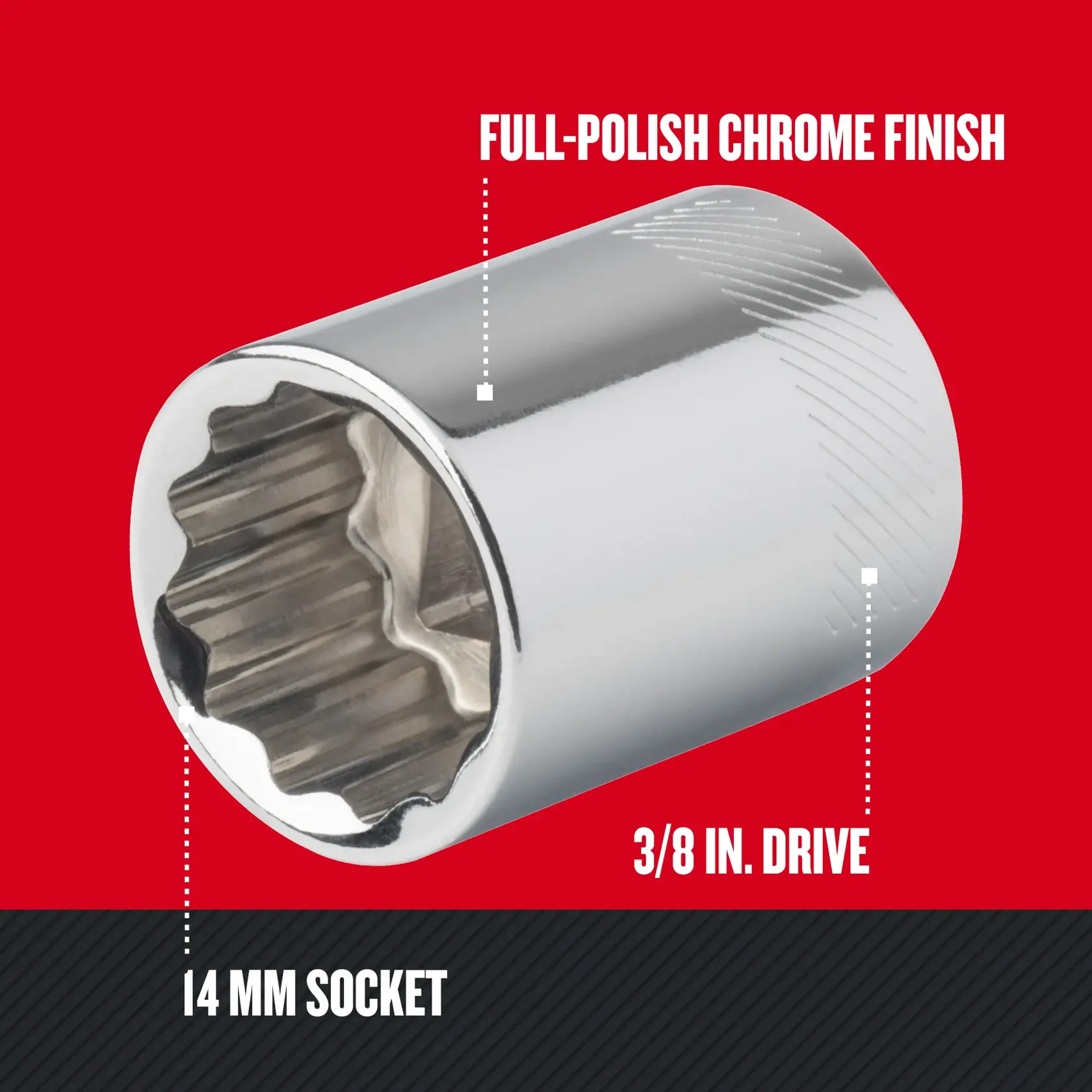 Graphic of CRAFTSMAN Sockets: 12-Point highlighting product features