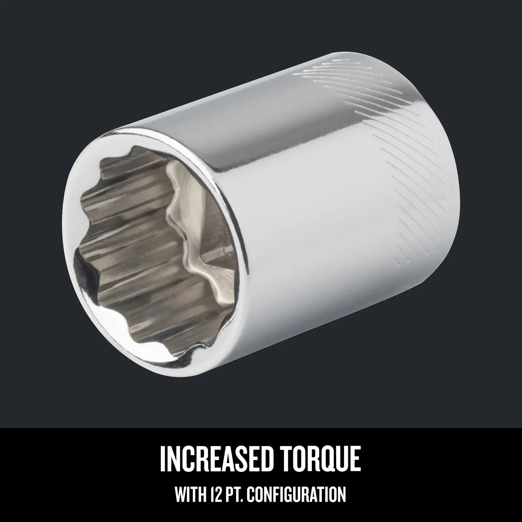 Graphic of CRAFTSMAN Sockets: 12-Point highlighting product features