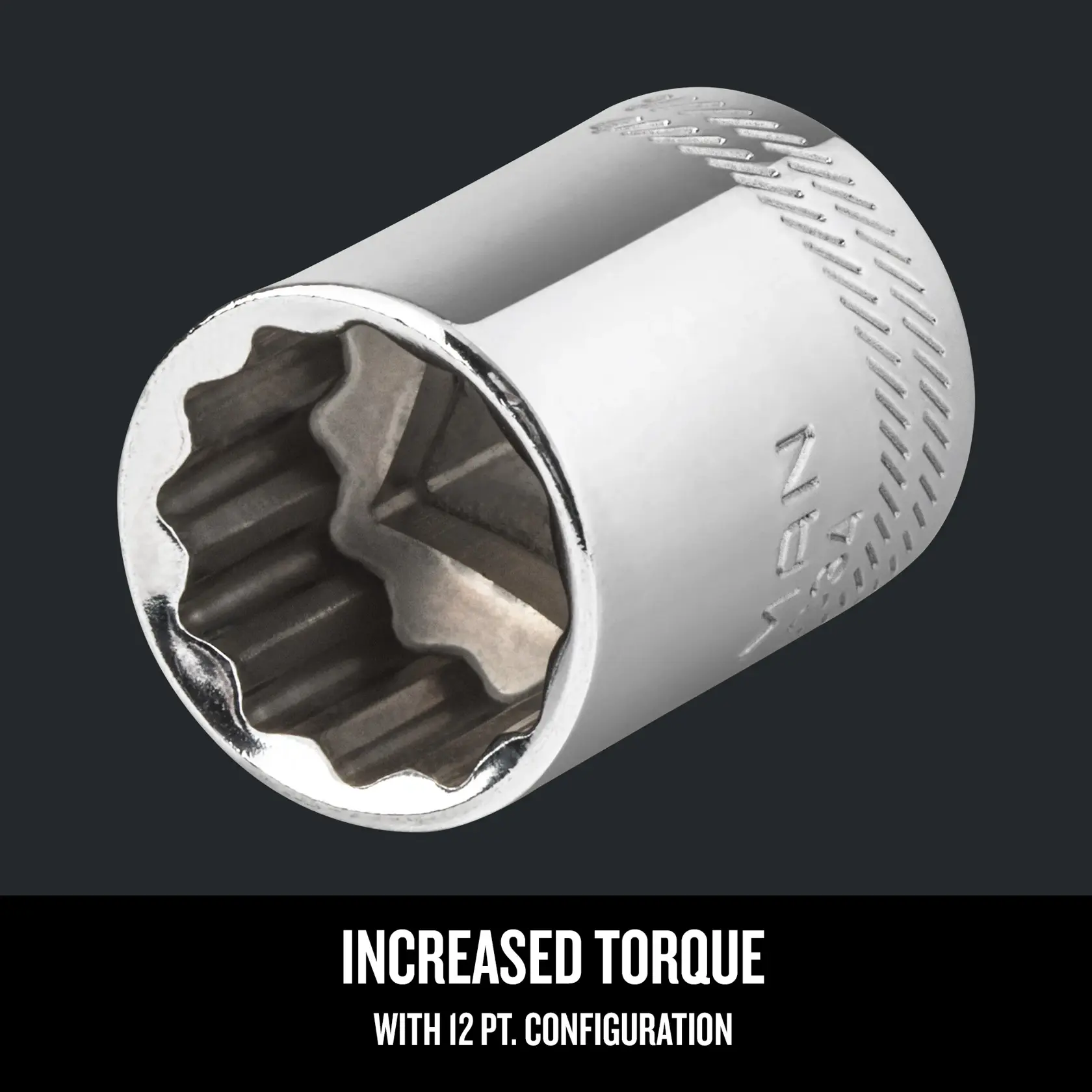 Graphic of CRAFTSMAN Sockets: 12-Point highlighting product features