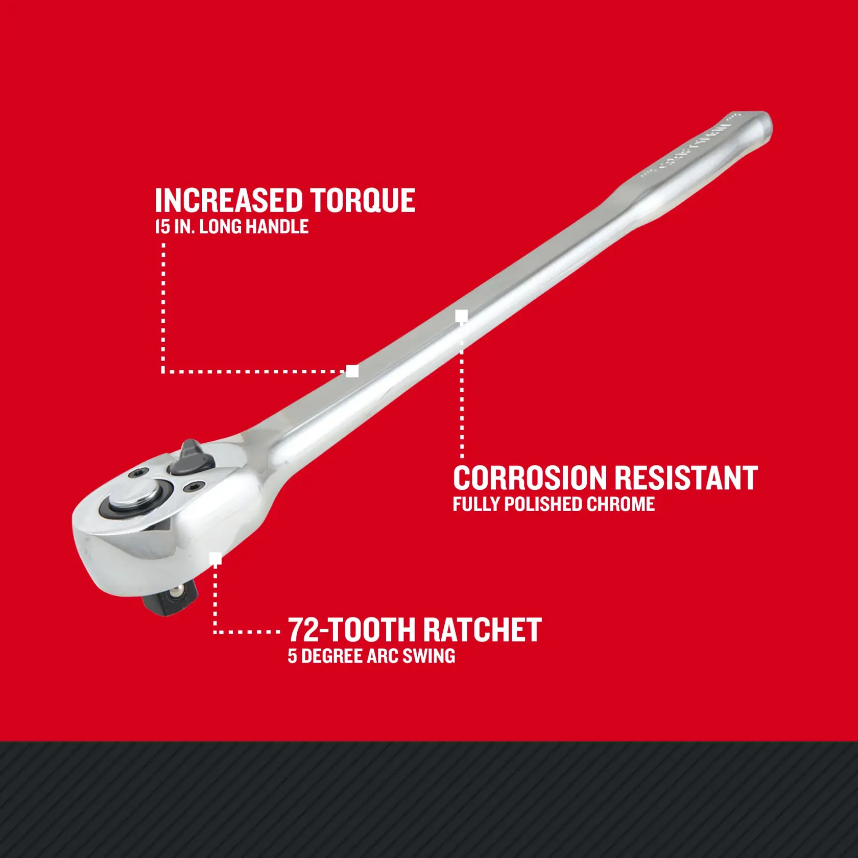Craftsman CMMT99441 1/2 in. Long-Handle Ratchet Walkaround