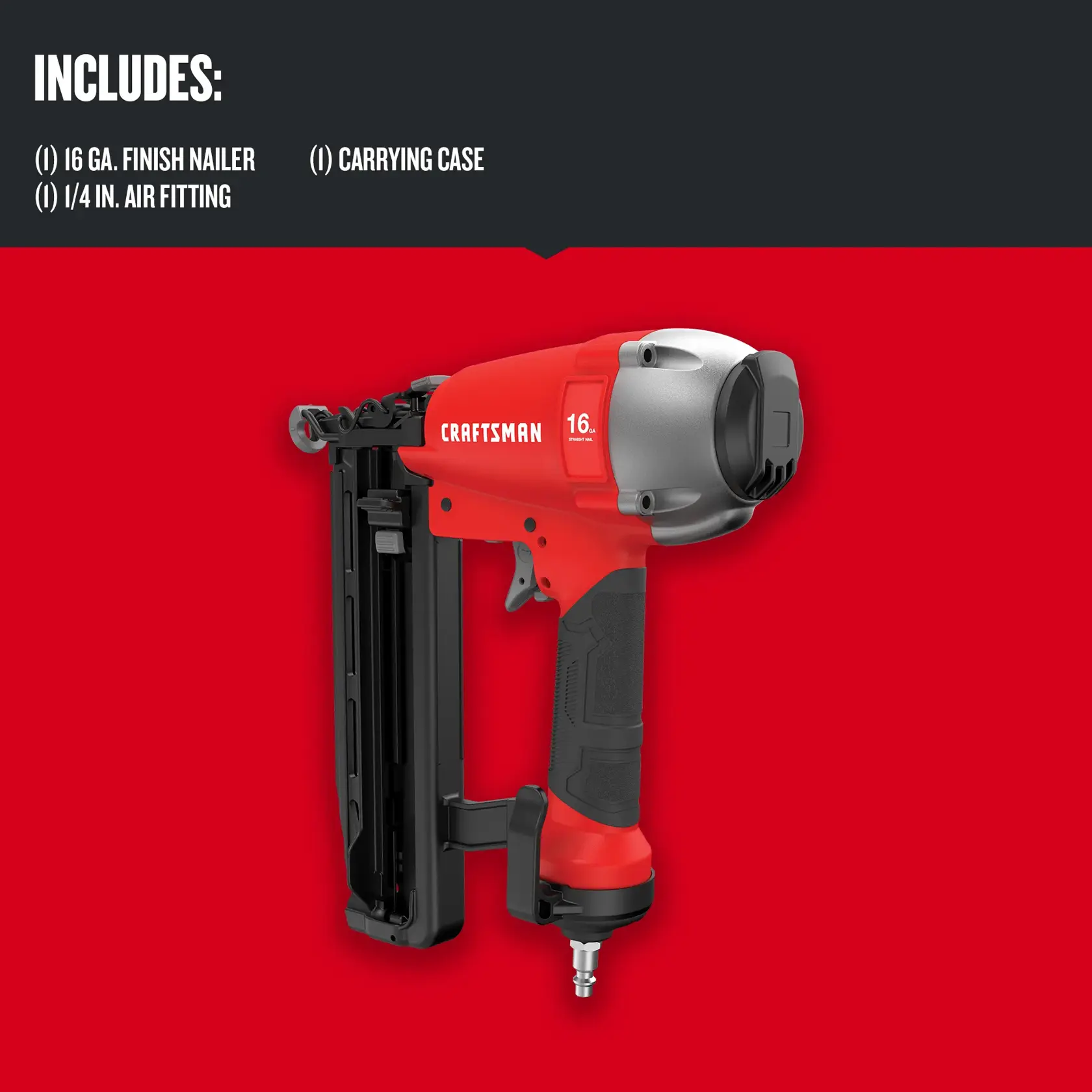 Graphic of CRAFTSMAN Nailer: Finishing highlighting product features