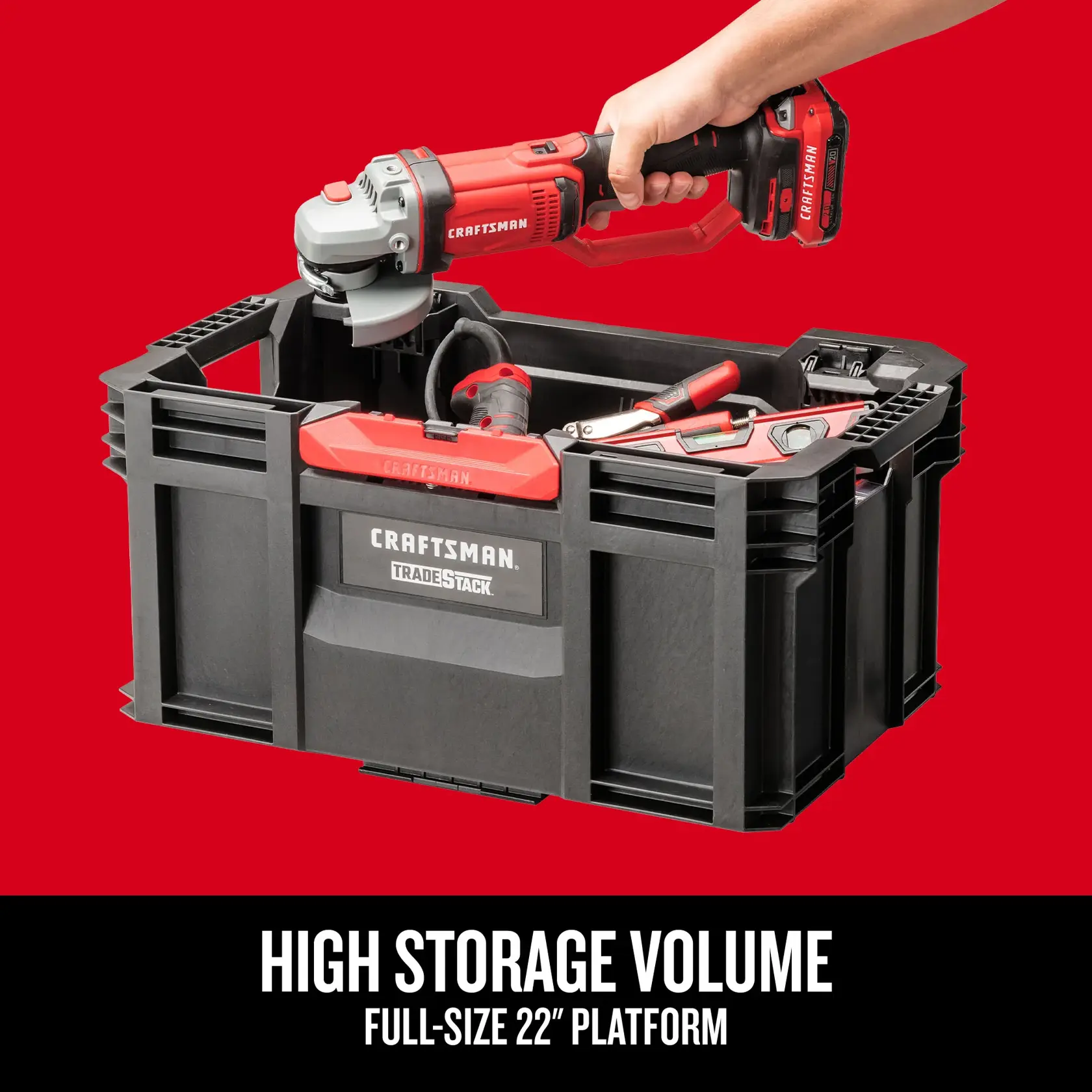 High Storage Volume Full-Size 22 inch Platform