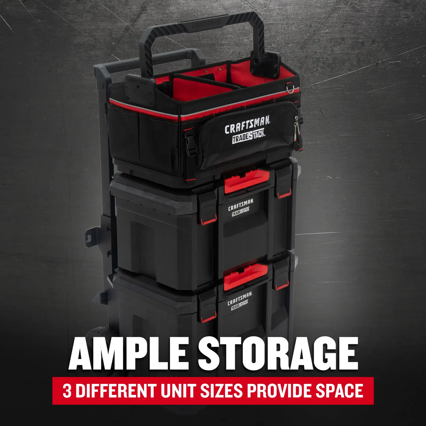 CRAFTSMAN TRADESTACK Tool Tote Tower Storage Benefit