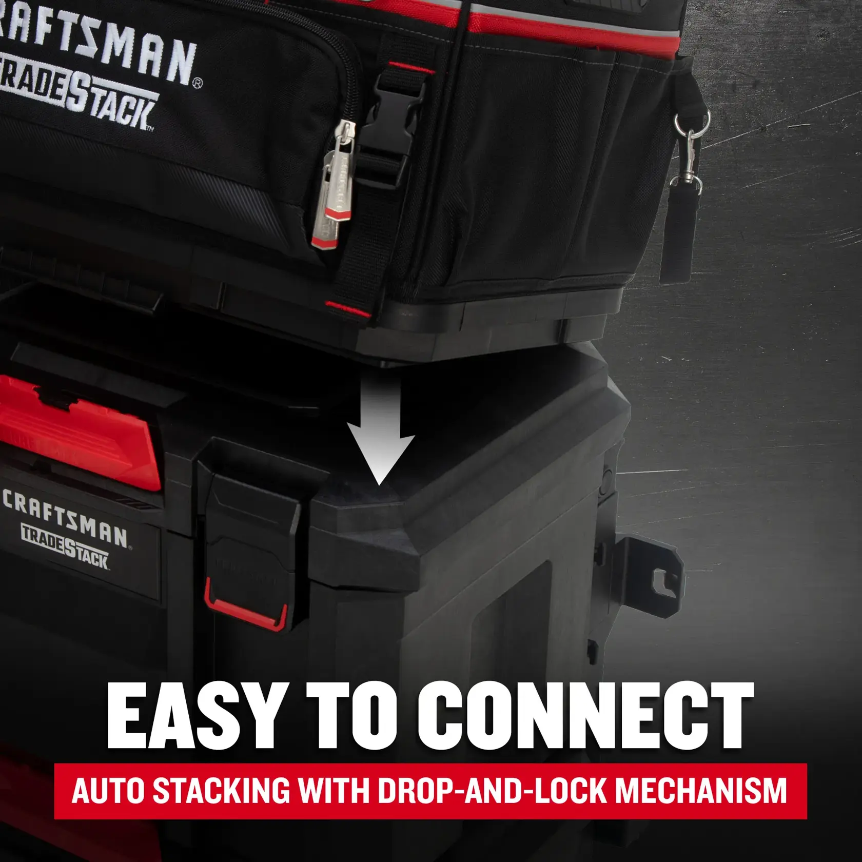 CRAFTSMAN TRADESTACK Tool Tote Tower Connectivity Feature