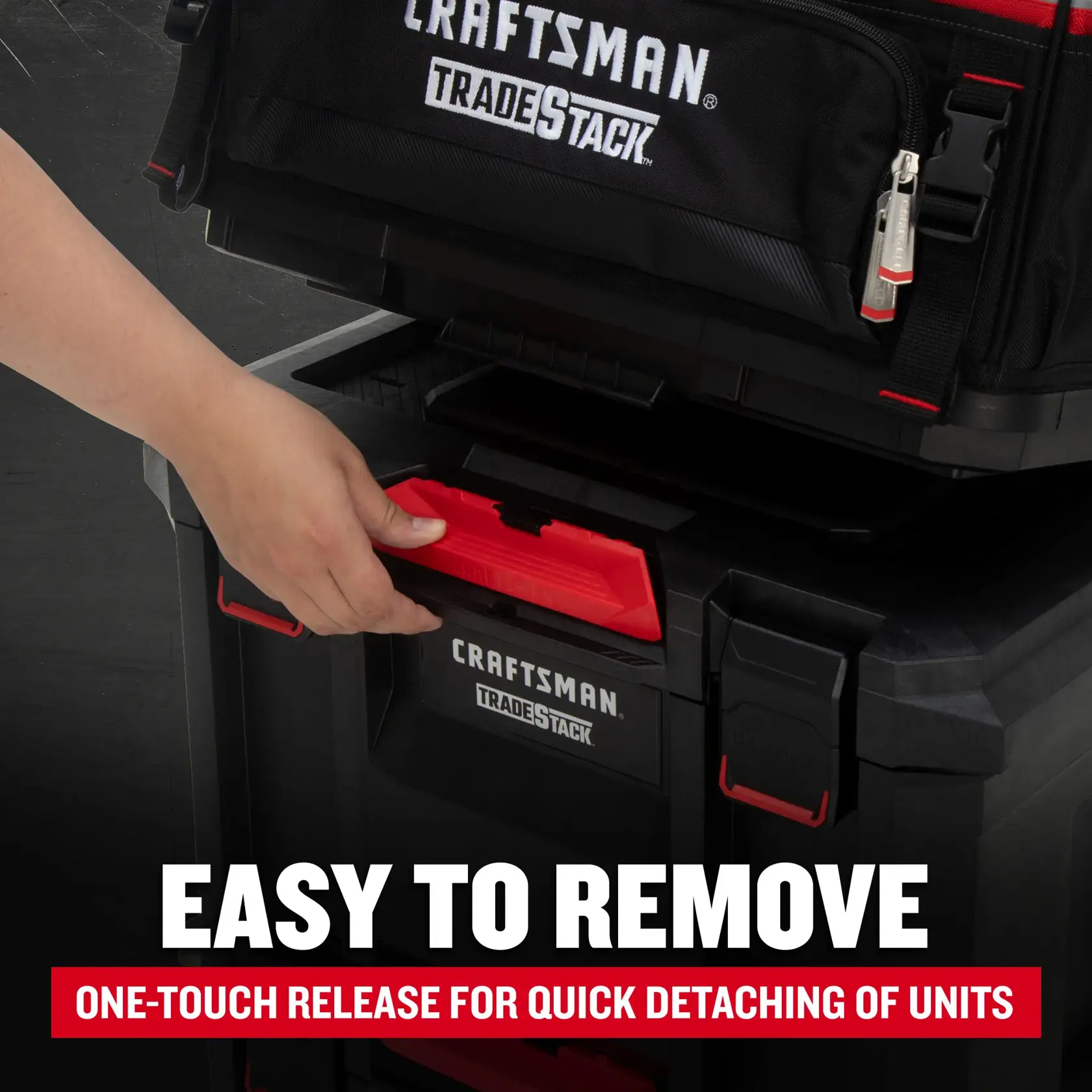 CRAFTSMAN TRADESTACK Tool Tote Tower Detach Feature