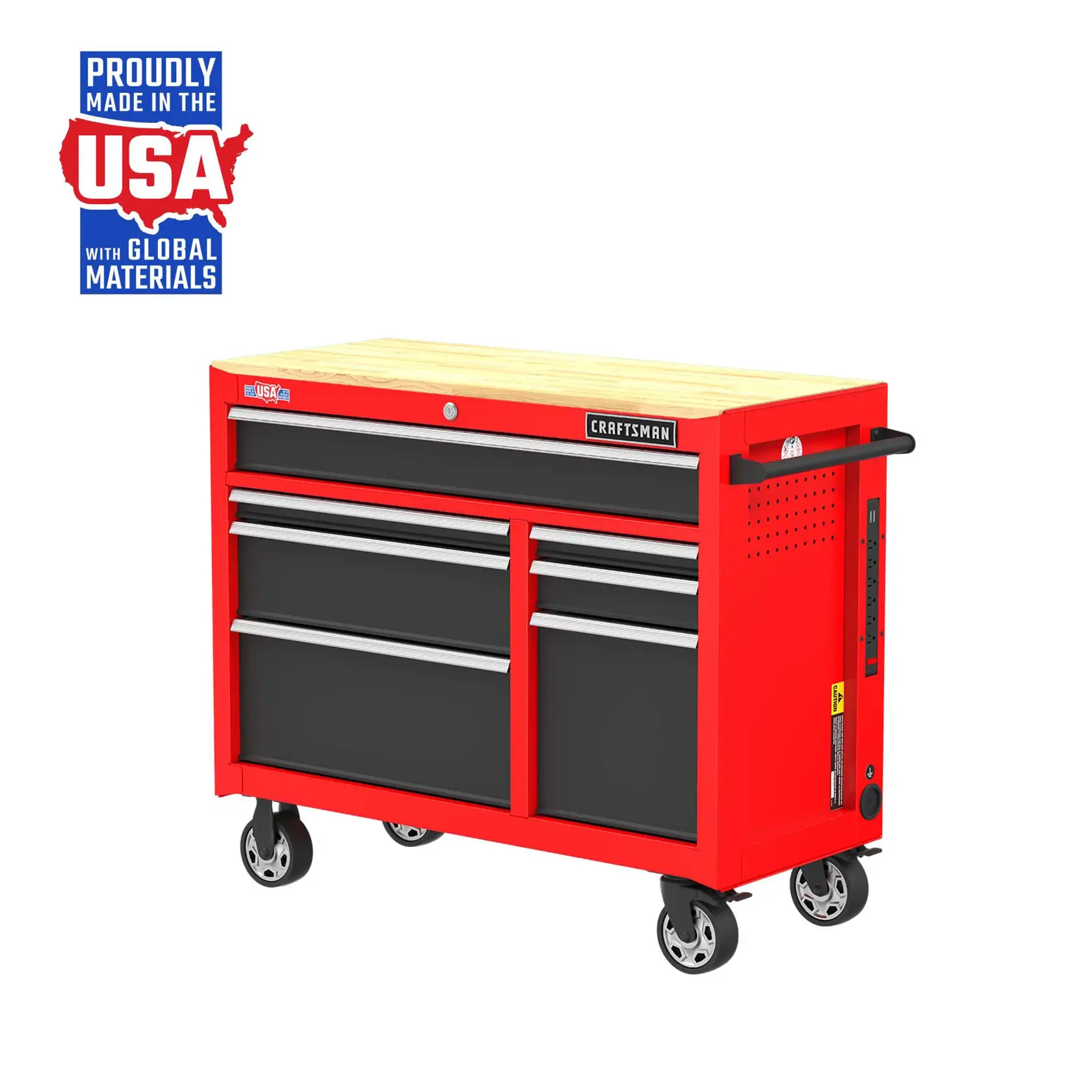 Graphic of CRAFTSMAN Storage: Cabinets & Chests Rolling highlighting product features