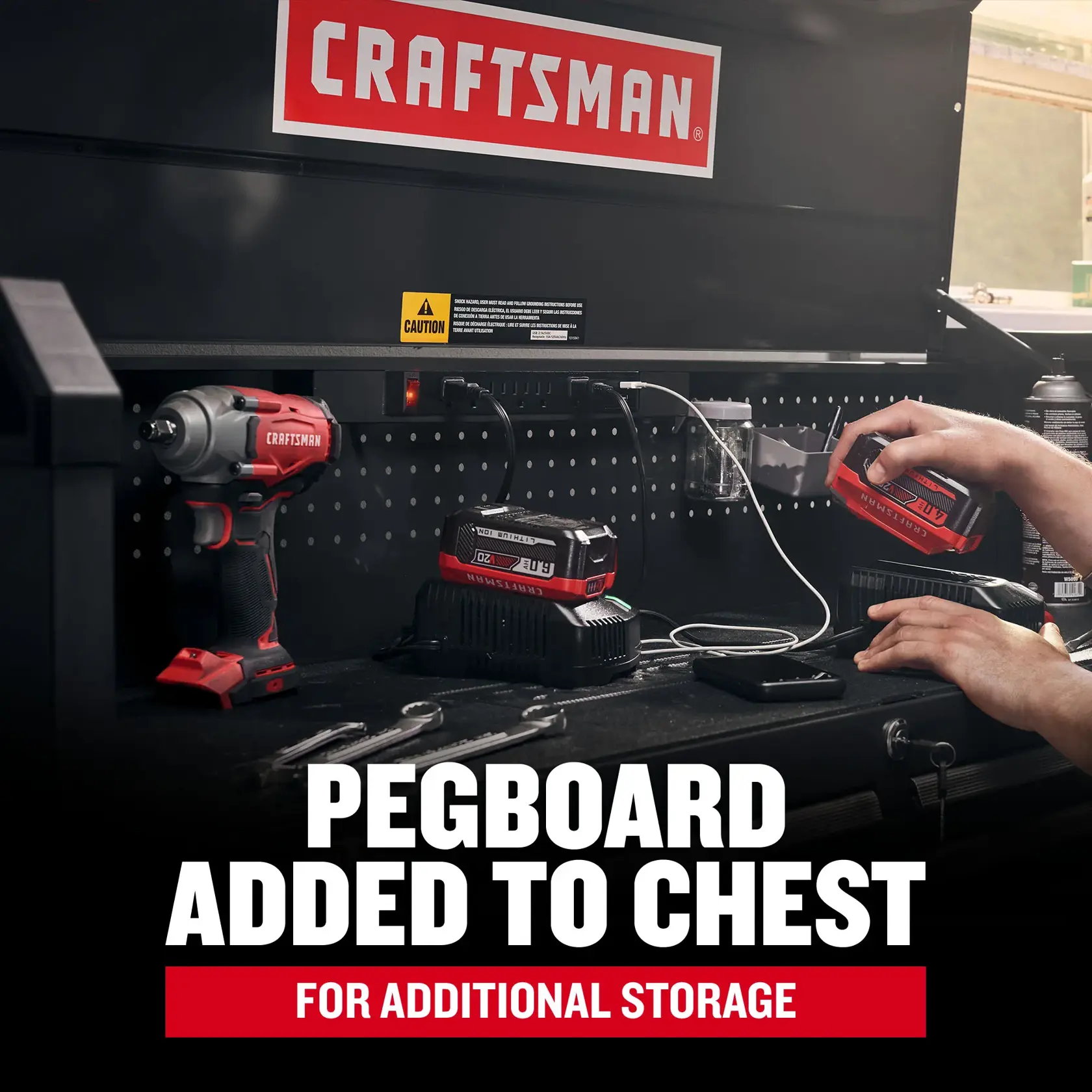 Pegboard Added to Chest Graphic