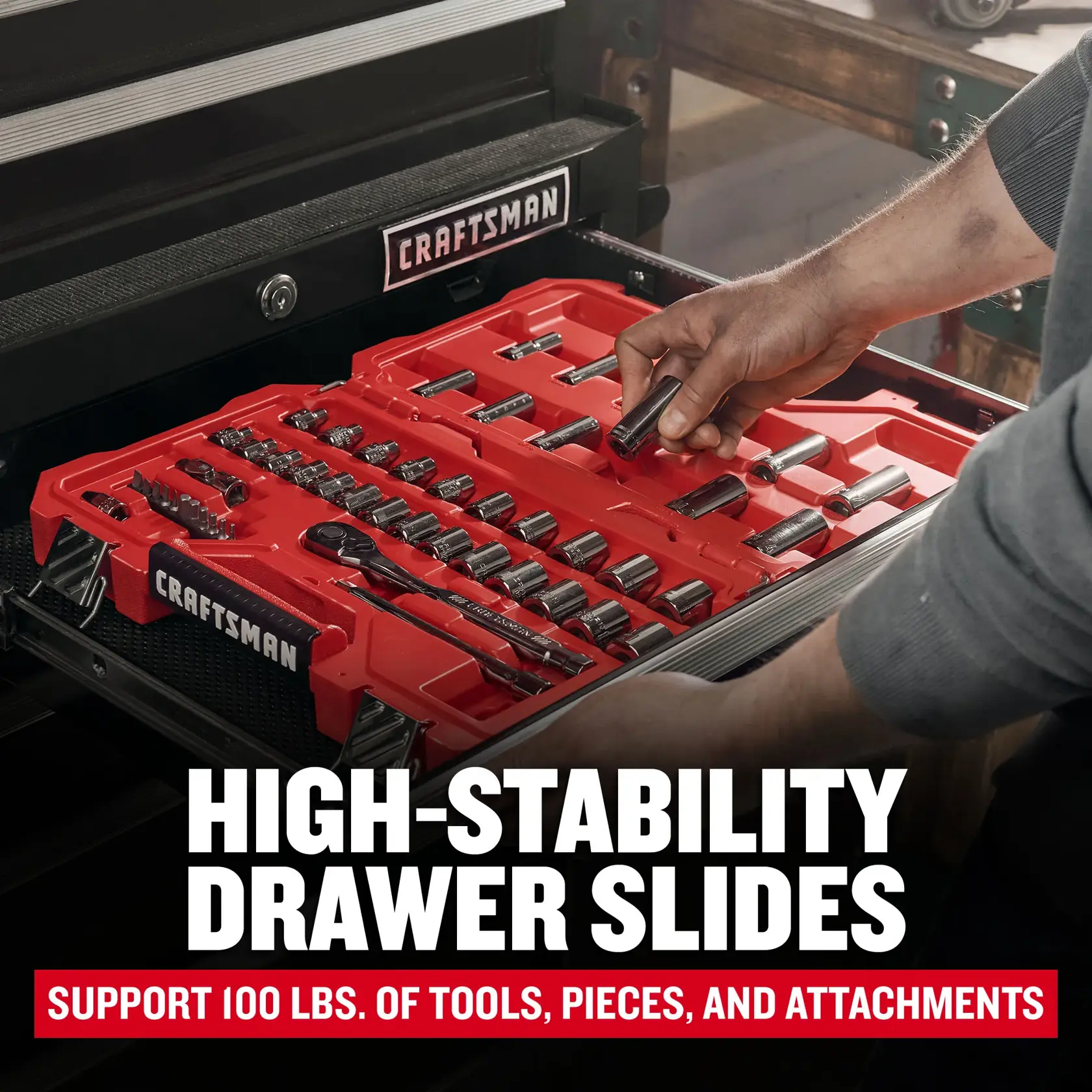 High-Stability Drawer Slides Graphic