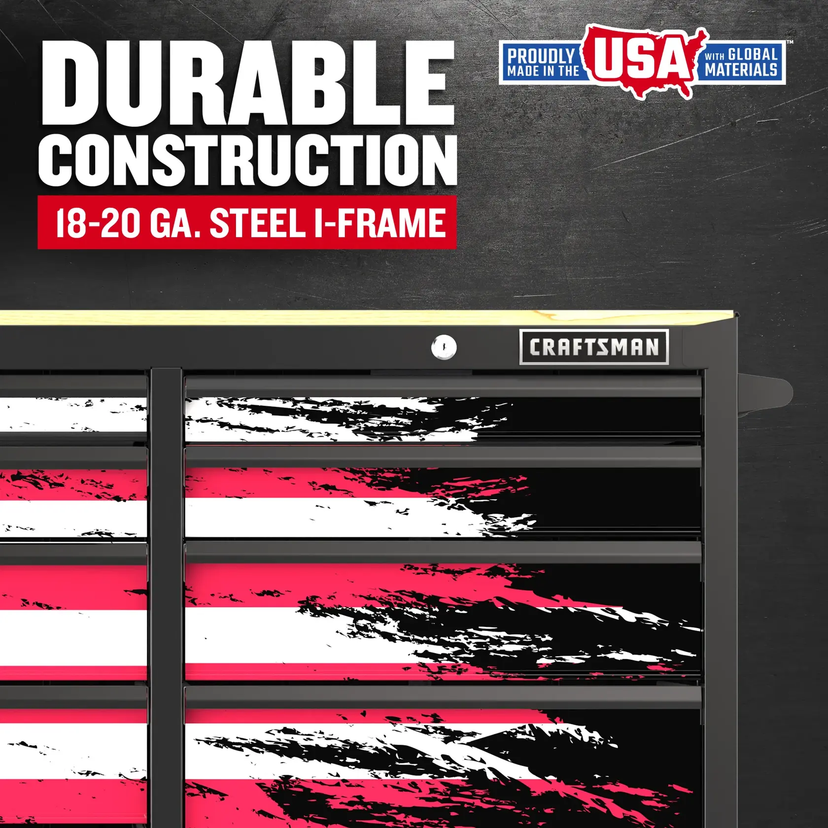 CRAFTSMAN® Patriotic Workbench Durable Construction