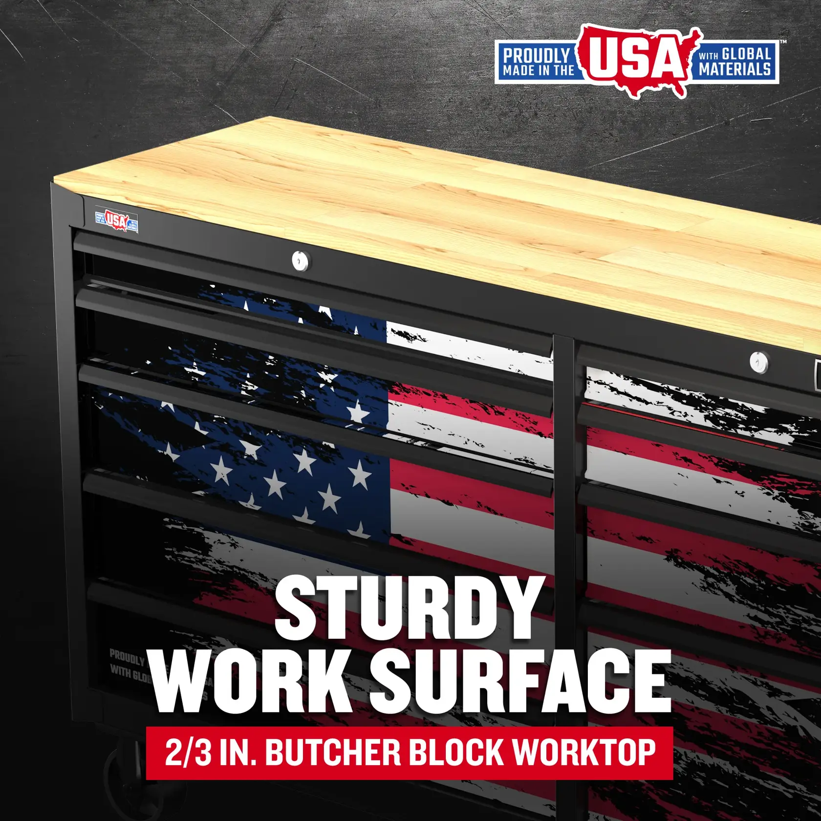 CRAFTSMAN® Patriotic Workbench Sturdy Work Surface