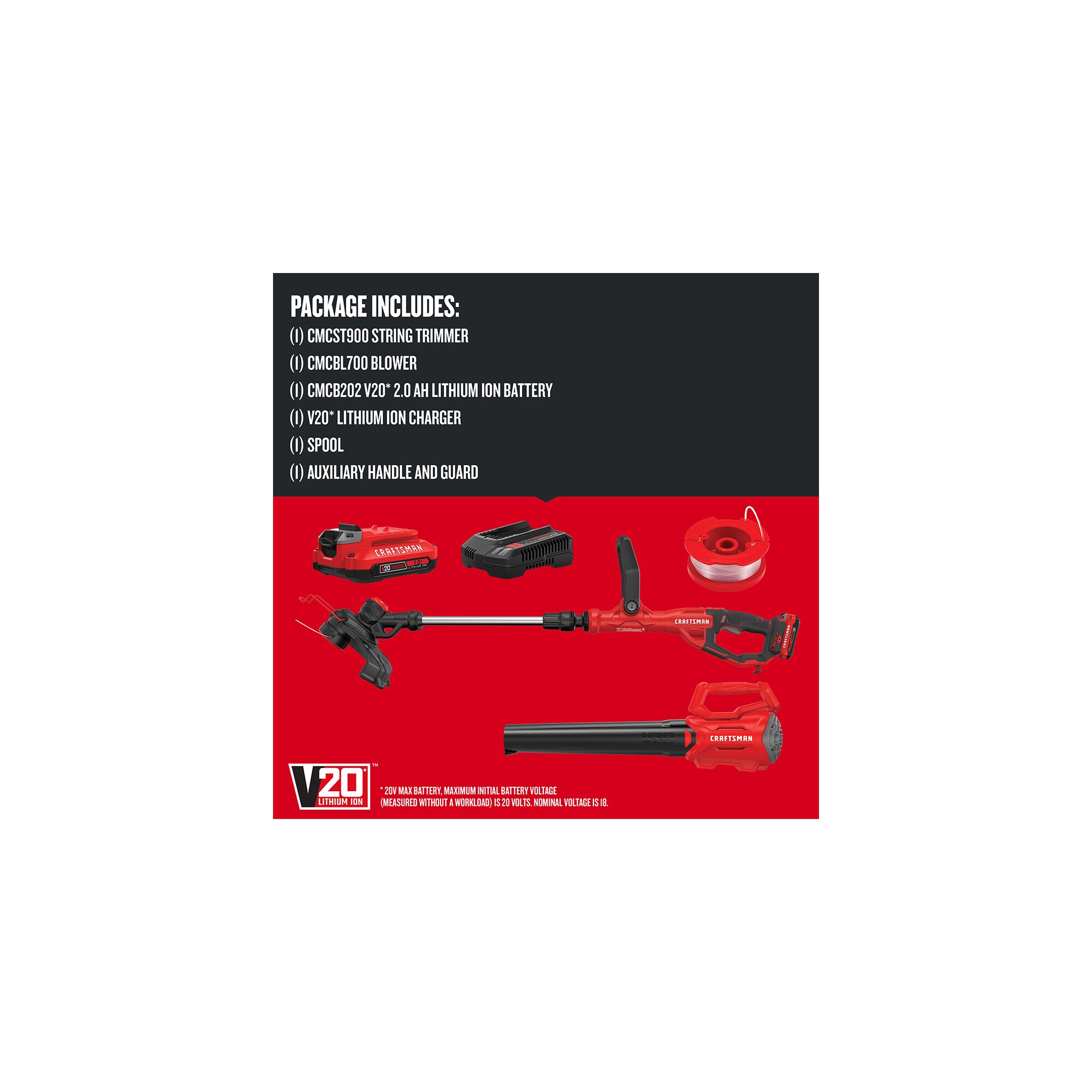 Graphic of CRAFTSMAN Combo Kits: Outdoor highlighting product features