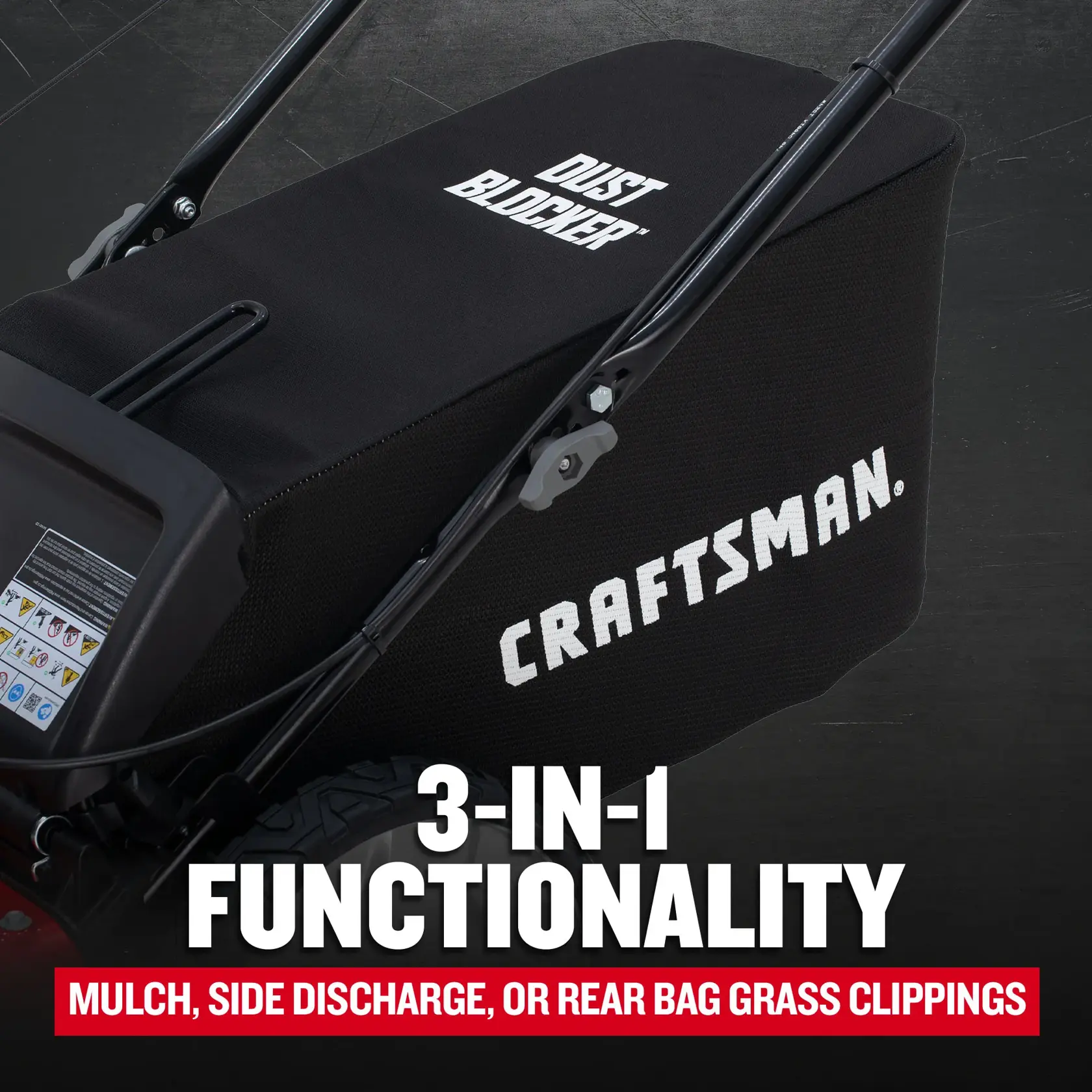 CRAFTSMAN M125C Gas Walk-behind 3-In-1 Functionality Feature