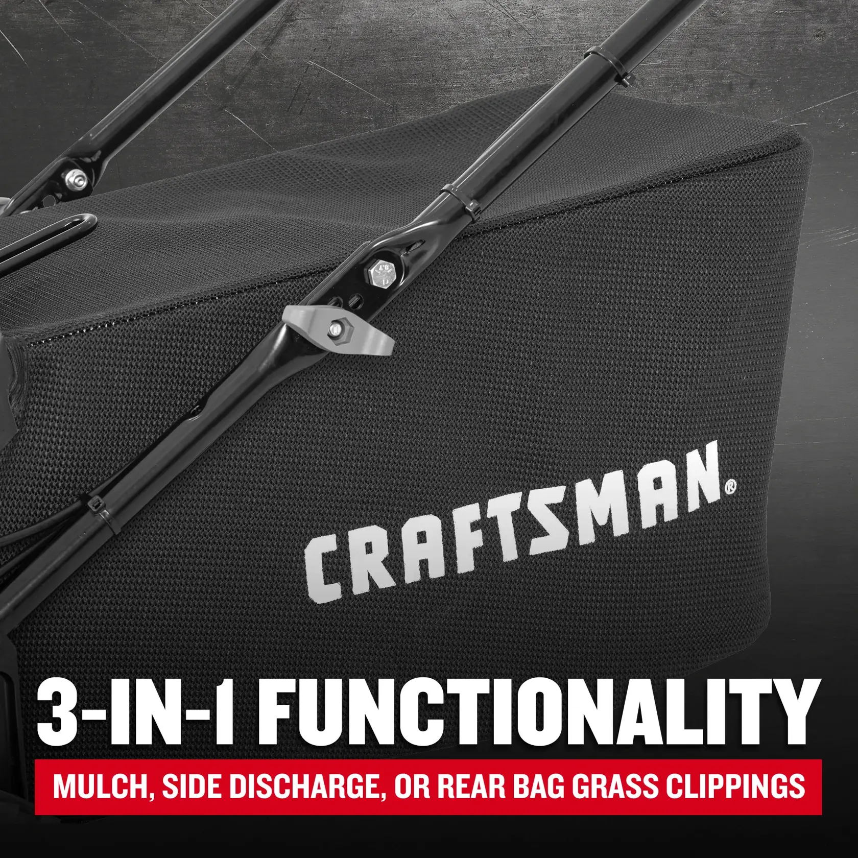 CRAFTSMAN M220C Gas Walk-behind 3-In-1 Functionality Feature