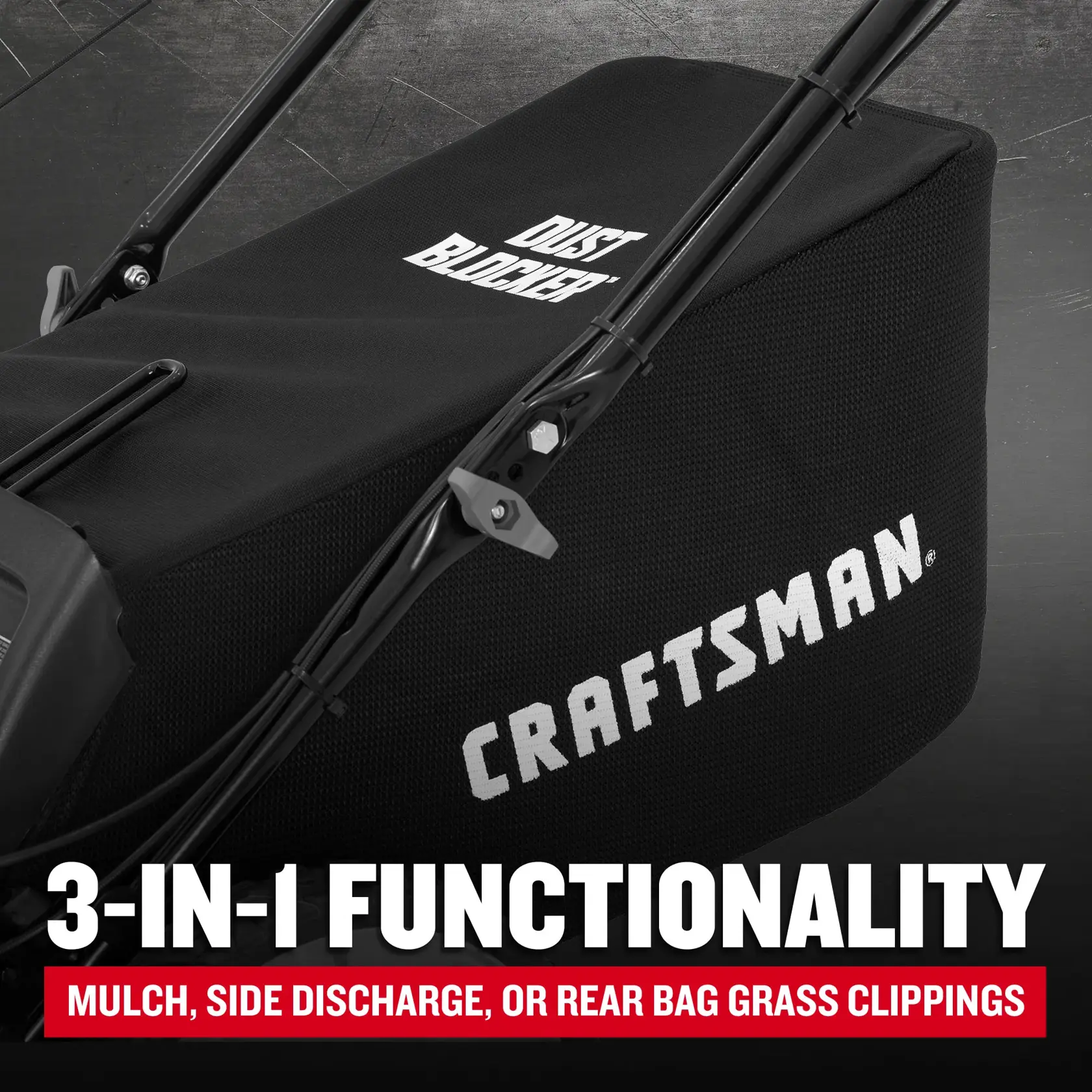 CRAFTSMAN M110C Gas Walk-behind 3-In-1 Functionality Feature