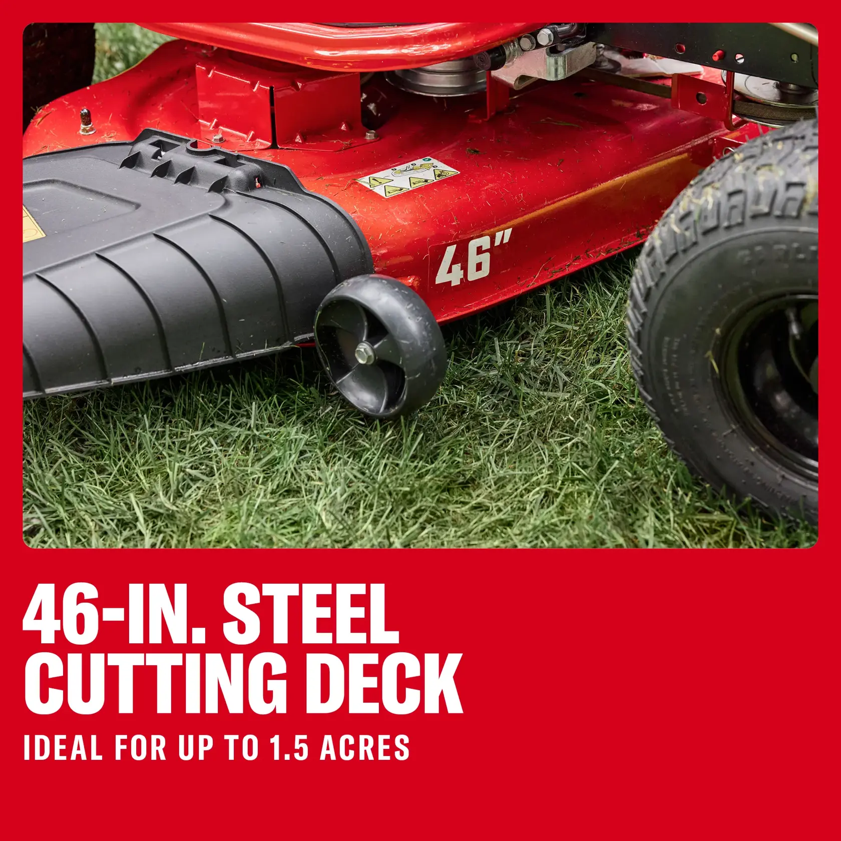 CRAFTSMAN® T150 46 in. Ride-On Mower eComm Graphic