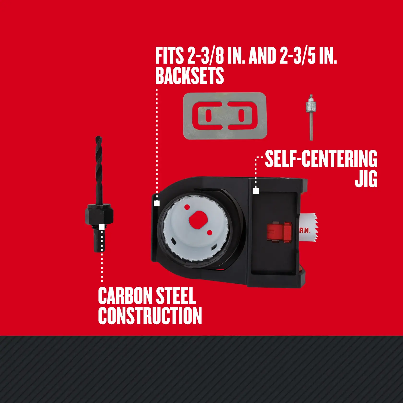 Graphic of CRAFTSMAN Hole Saws highlighting product features