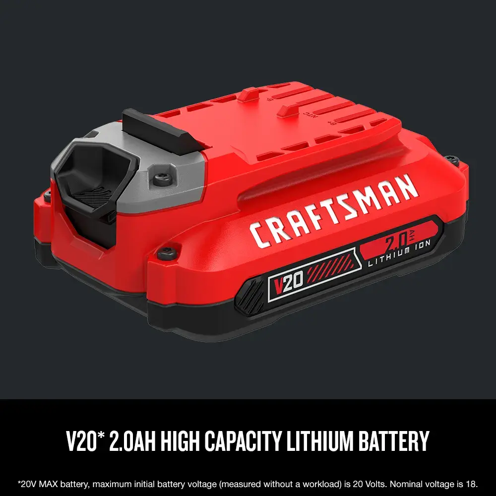 V 20 2.0 Amp hour lithium ion battery carousel