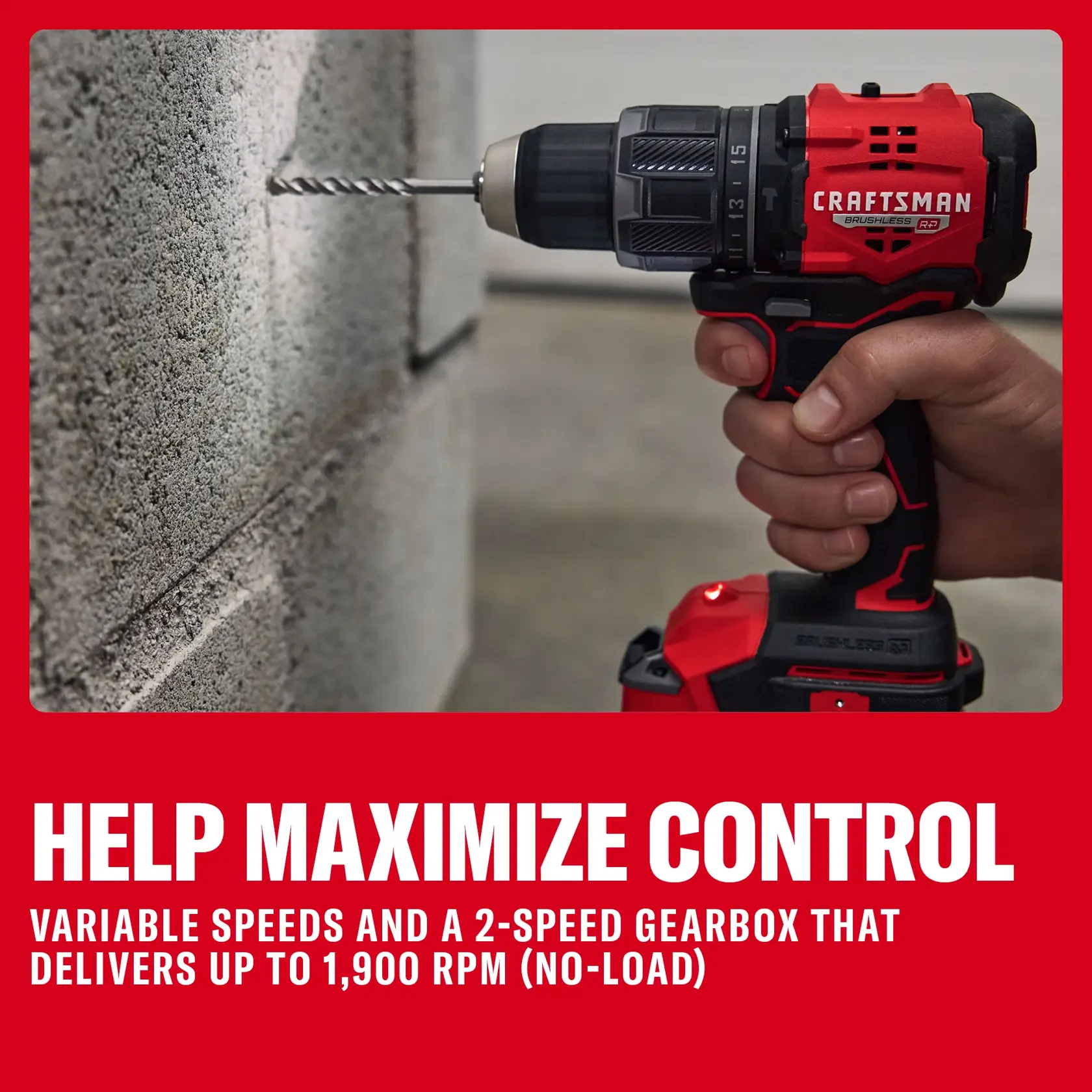 V20* Brushless RP™ Compact 1/2 in. Hammer Drill Kit