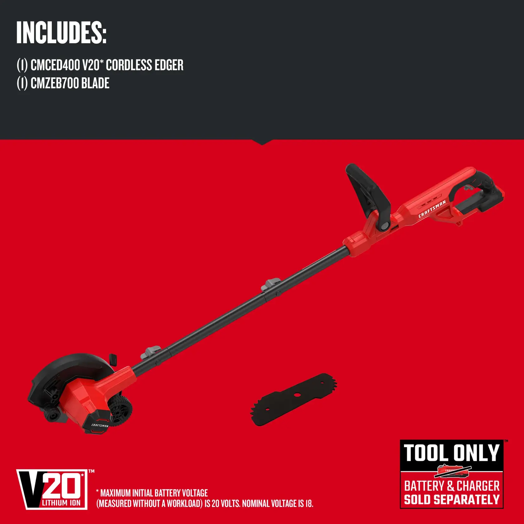 Graphic of CRAFTSMAN Edgers highlighting product features