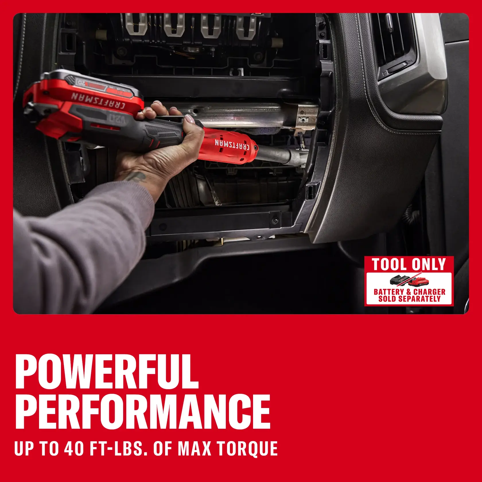 CRAFTSMAN V20* Extended Reach Multi-Size Ratchet (Tool Only) thumbnail 4