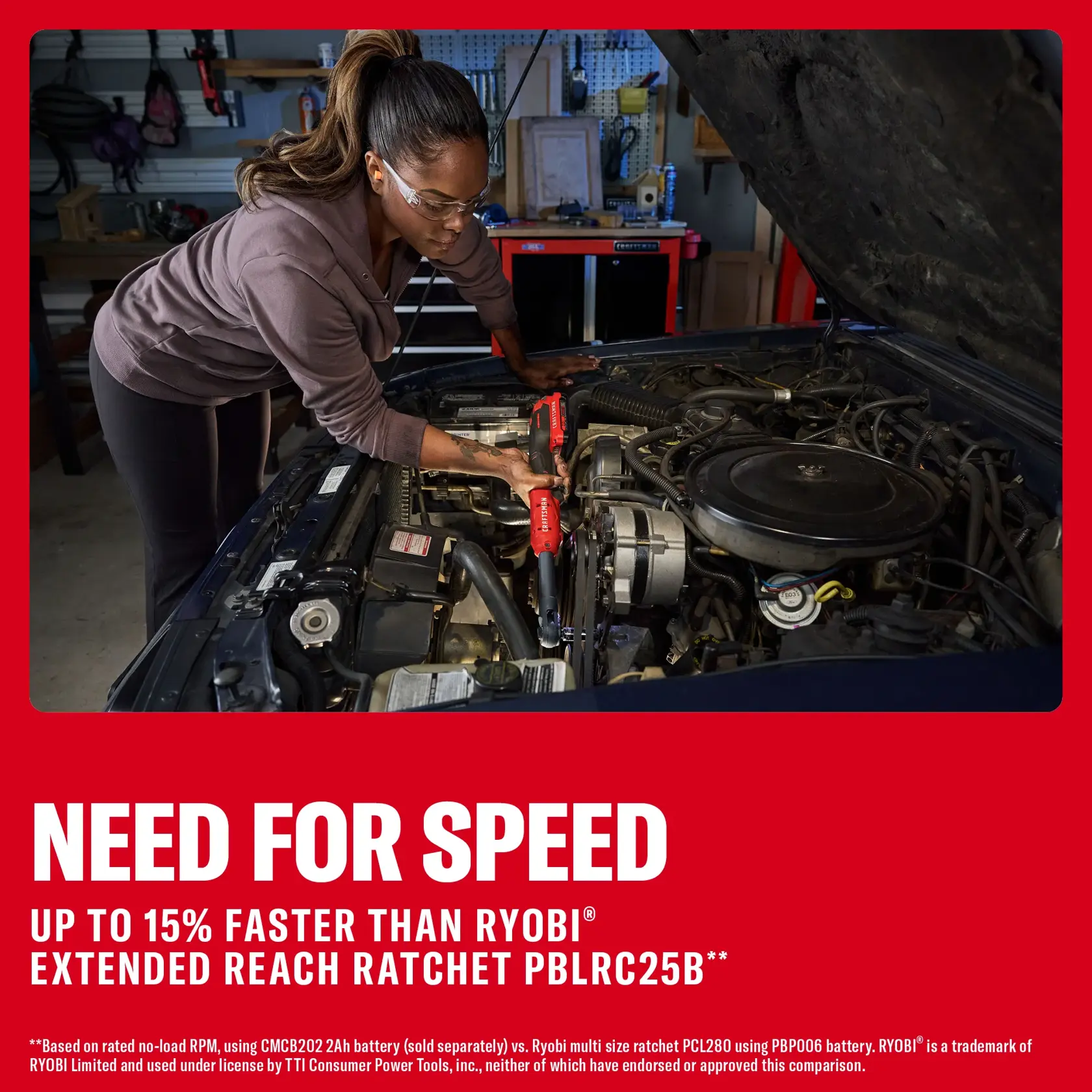 CRAFTSMAN V20* Extended Reach Multi-Size Ratchet (Tool Only) thumbnail 5