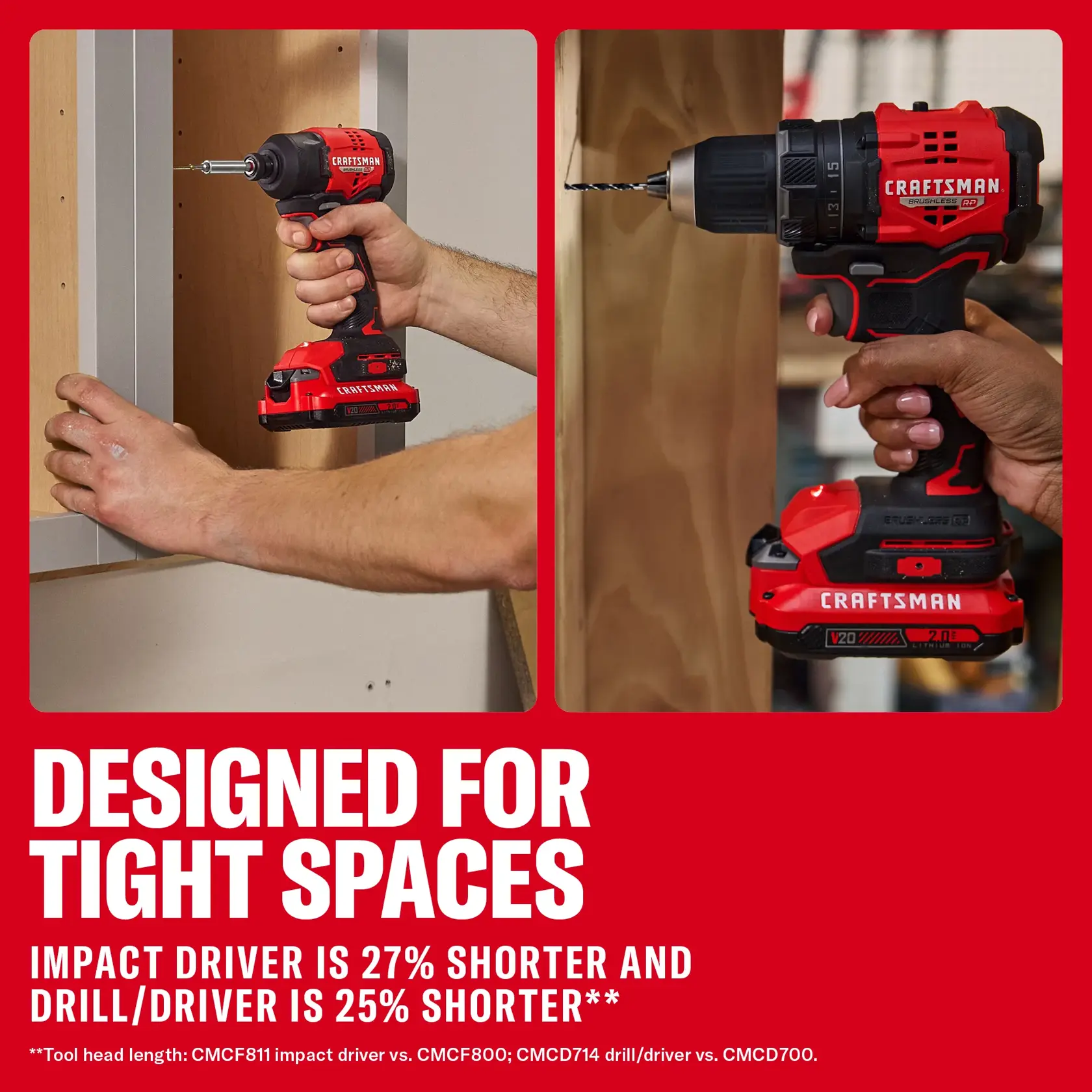 V20* Brushless RP™ Compact 2 Tool Combo Kit With (2) 2Ah Battery