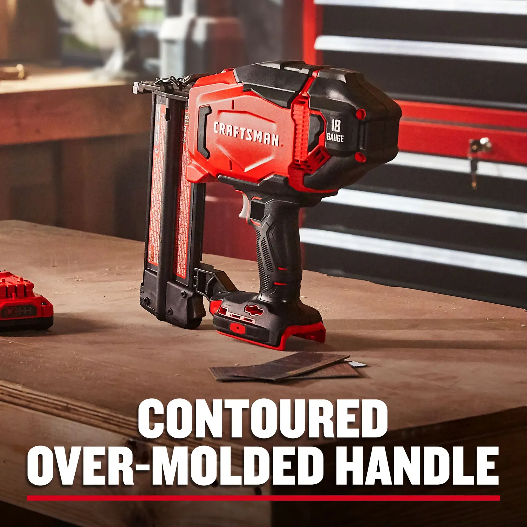 Craftsman CMCN618C1 V20 Cordless Brad Nailer Kit with 1.5 Ah Battery and Charger F+B