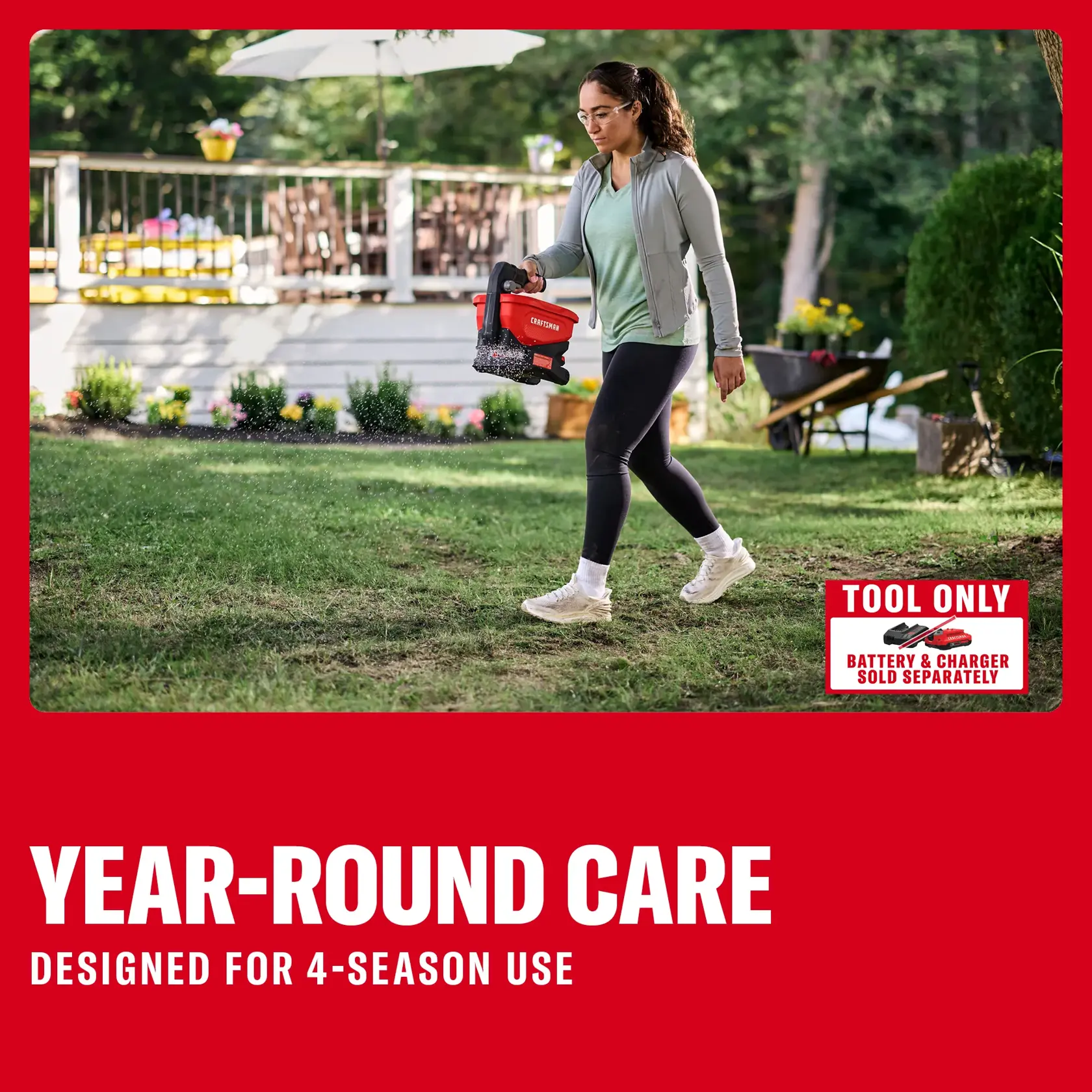CRAFTSMAN® V20* 4-Season Spreader (Tool Only) eComm Graphic