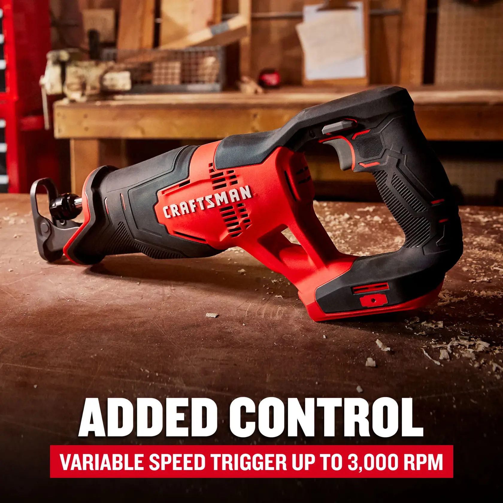 eComm Graphic CRAFTSMAN® V20* Cordless Reciprocating Saw (Tool Only) - Added Control