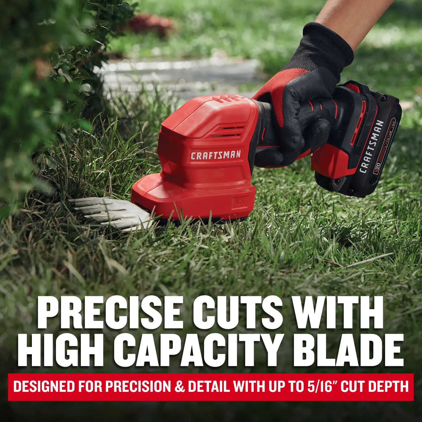 Graphic of CRAFTSMAN Hedge Trimmers highlighting product features